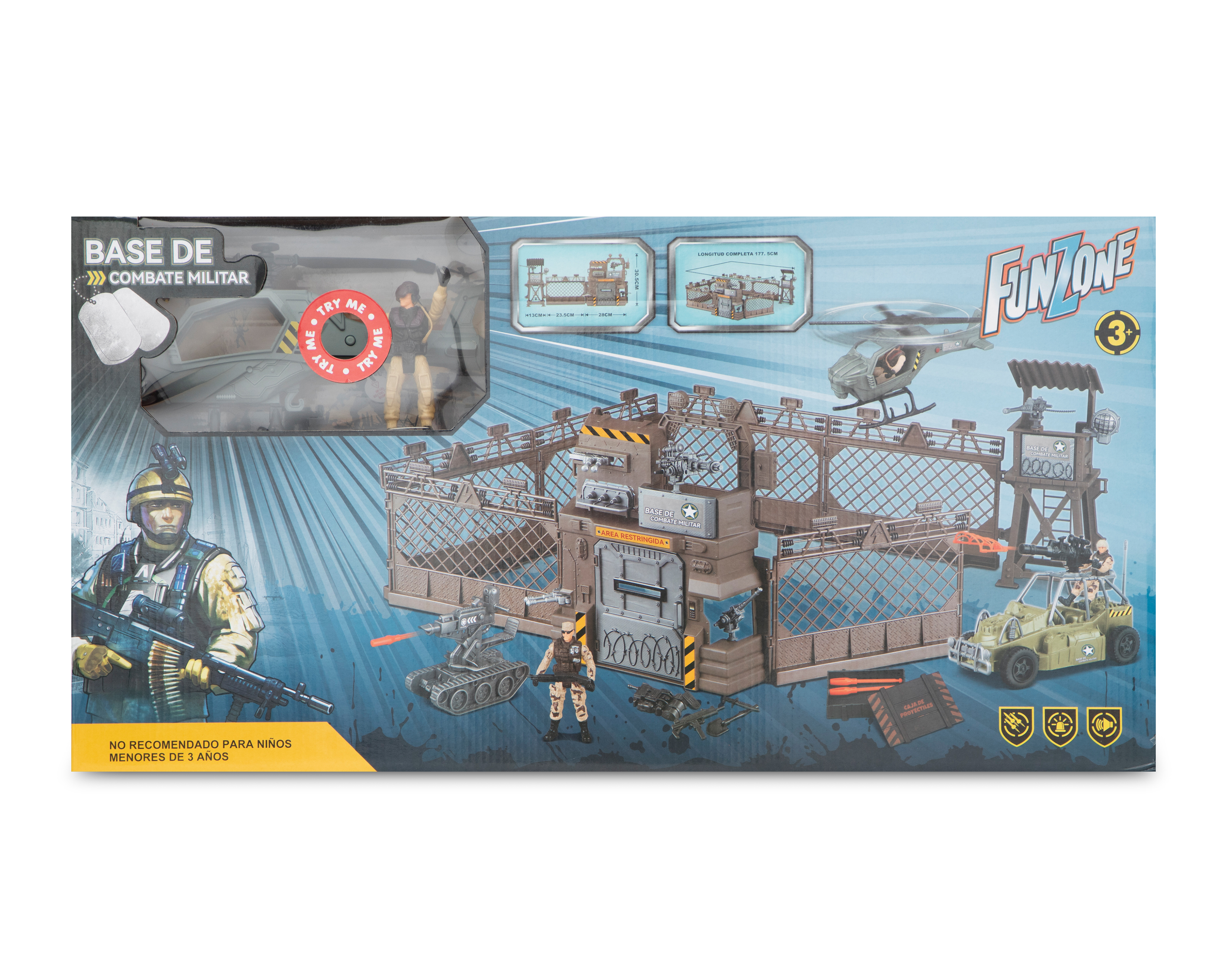 Juego Base de Combate Militar Funzone con Luces y Sonido