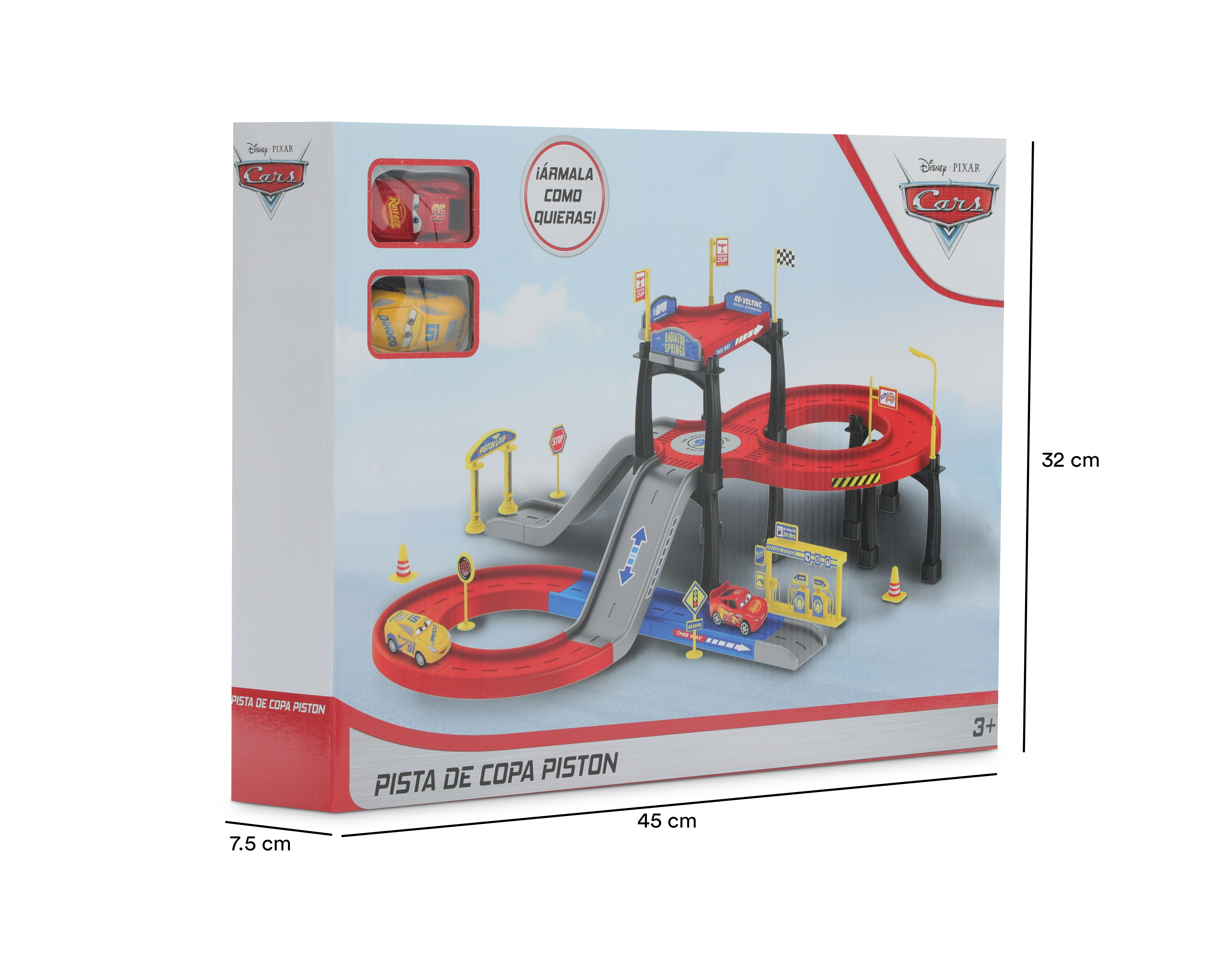Foto 4 pulgar | Foto 3 | Pista de Juguete Disney Cars Pista de Copa Pistón