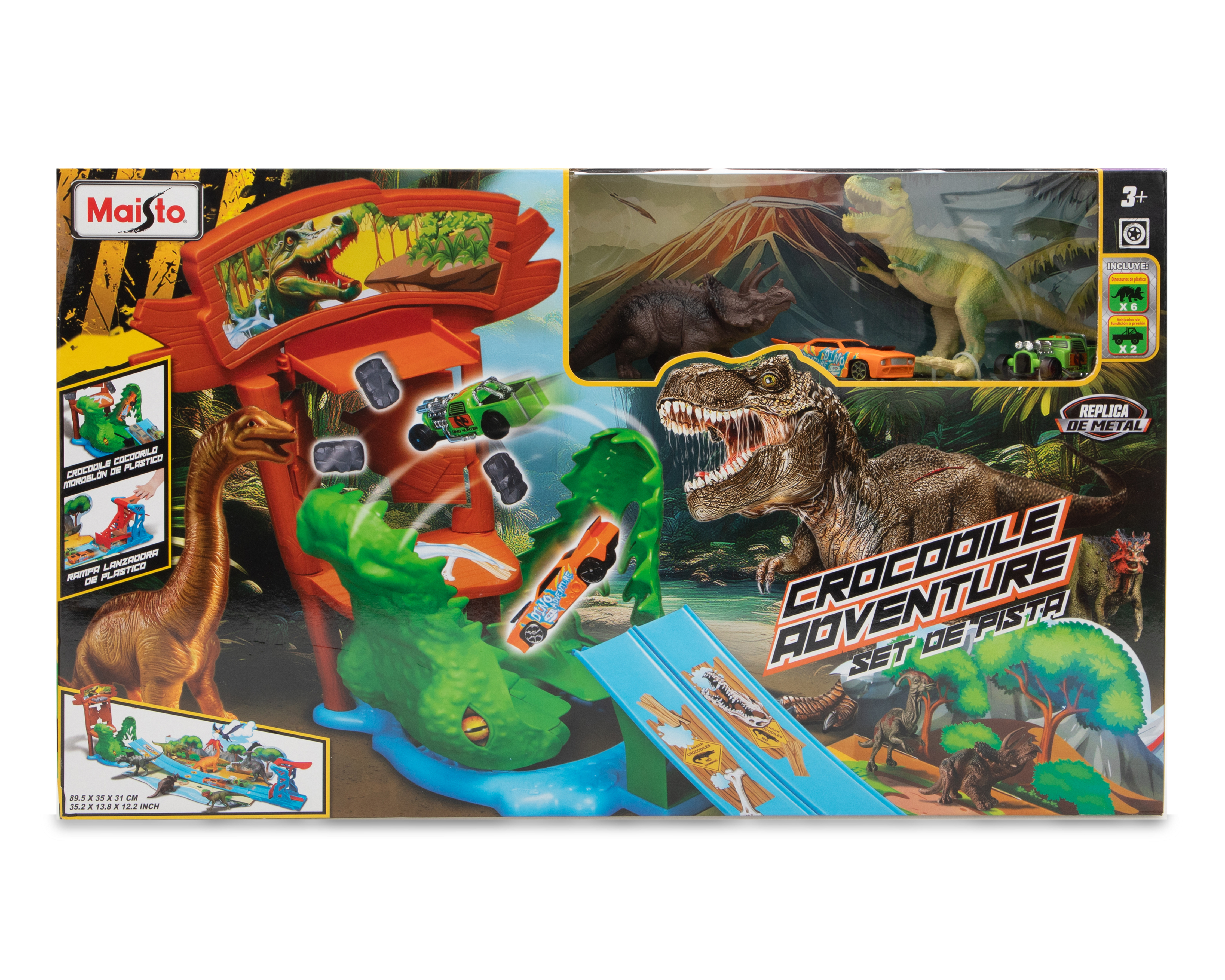 Foto 2 pulgar | Foto 1 | Pista de Carreras Maisto Crocodile Adventure