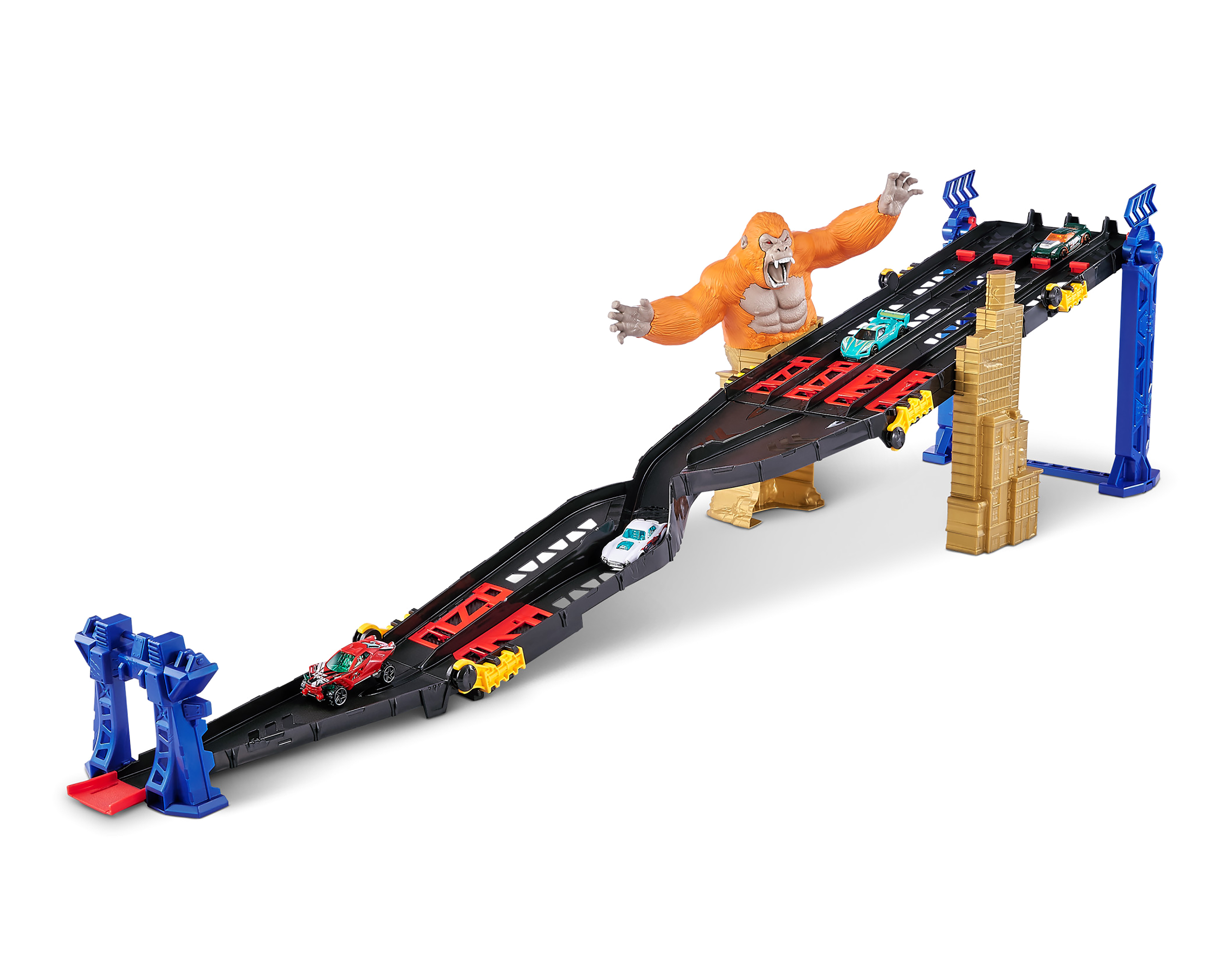 Pista de Carreras Zuru Metal Machines 4-Lane Gorilla Attack