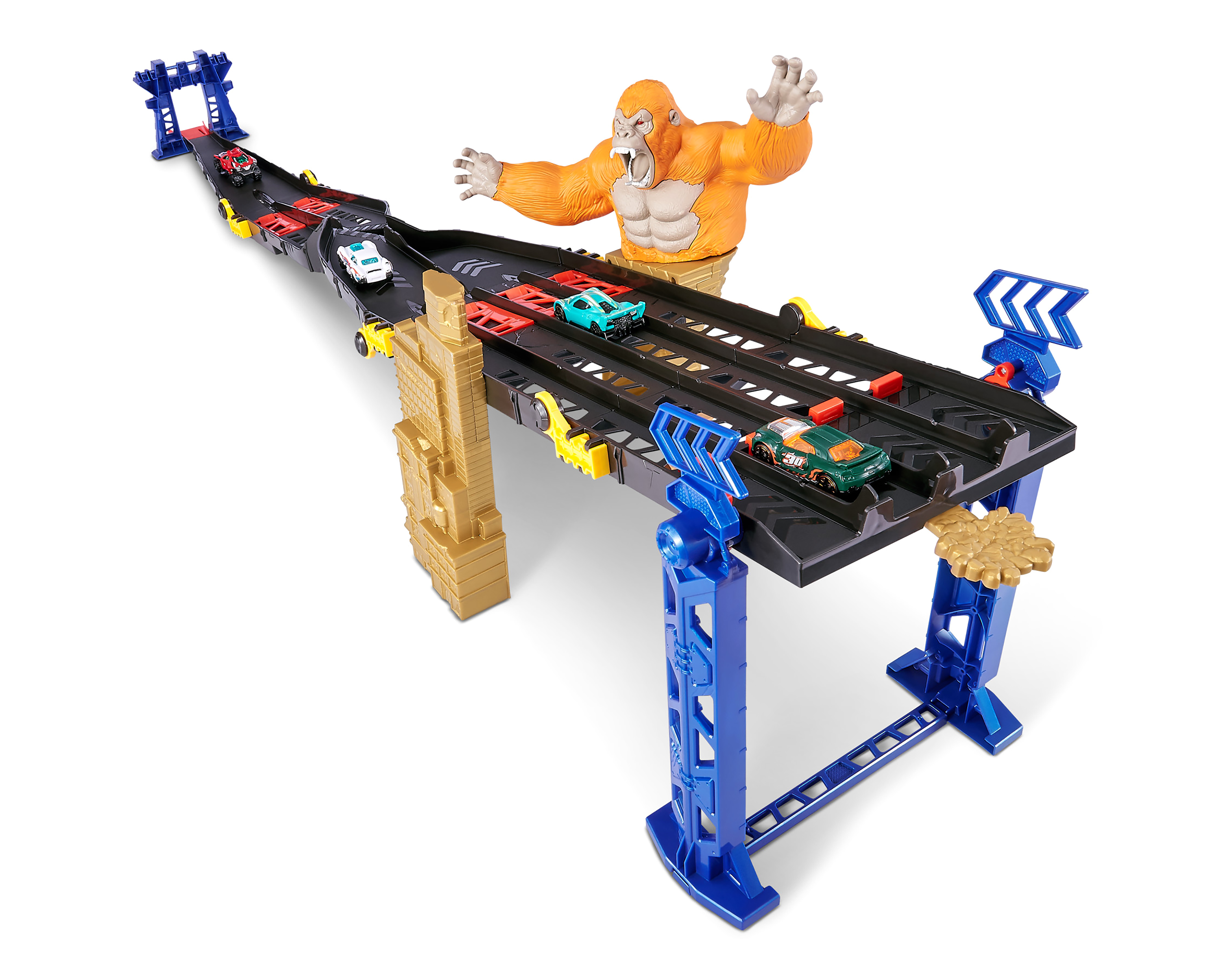 Foto 2 | Foto 2 | Pista de Carreras Zuru Metal Machines 4-Lane Gorilla Attack