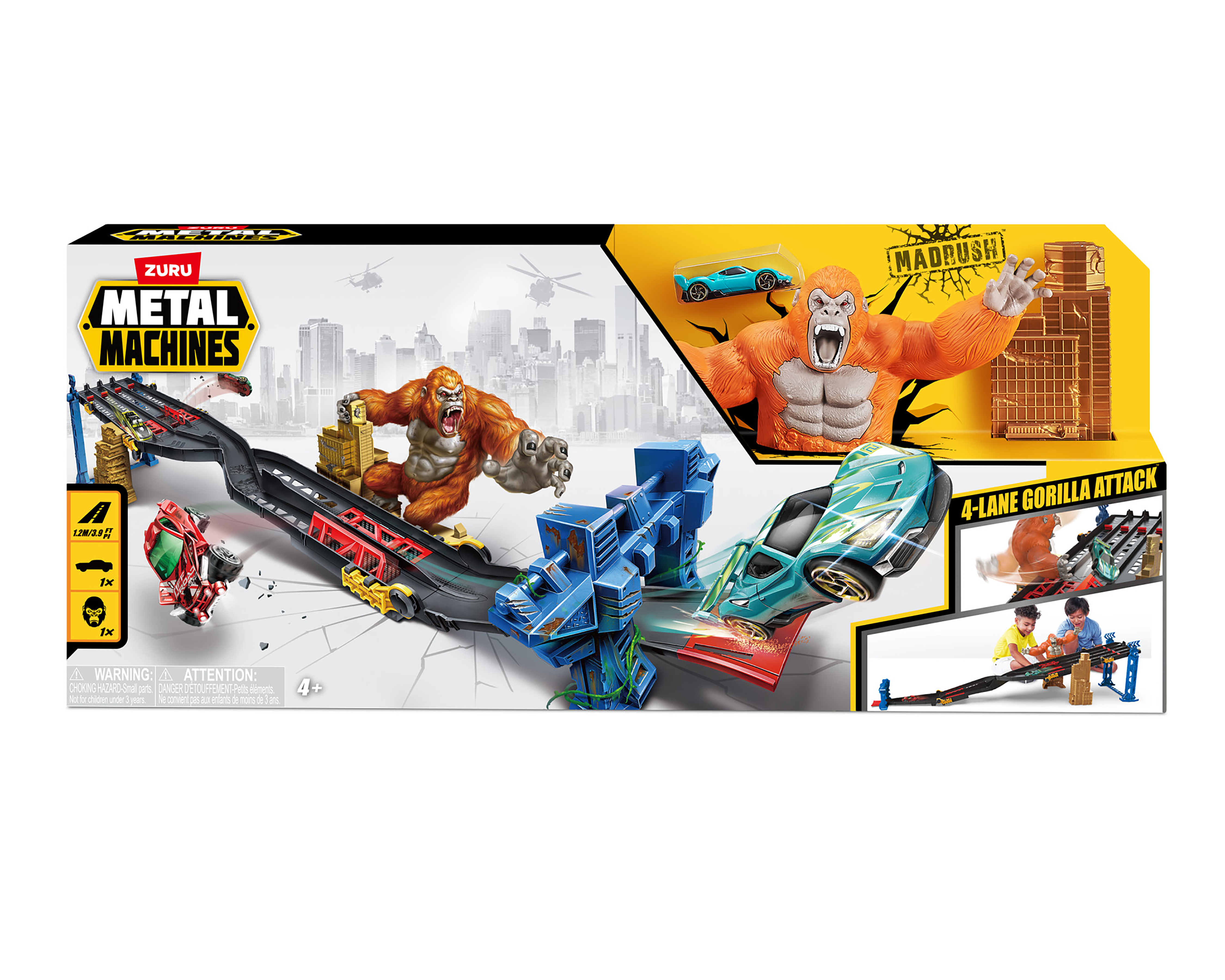 Foto 4 pulgar | Foto 3 | Pista de Carreras Zuru Metal Machines 4-Lane Gorilla Attack