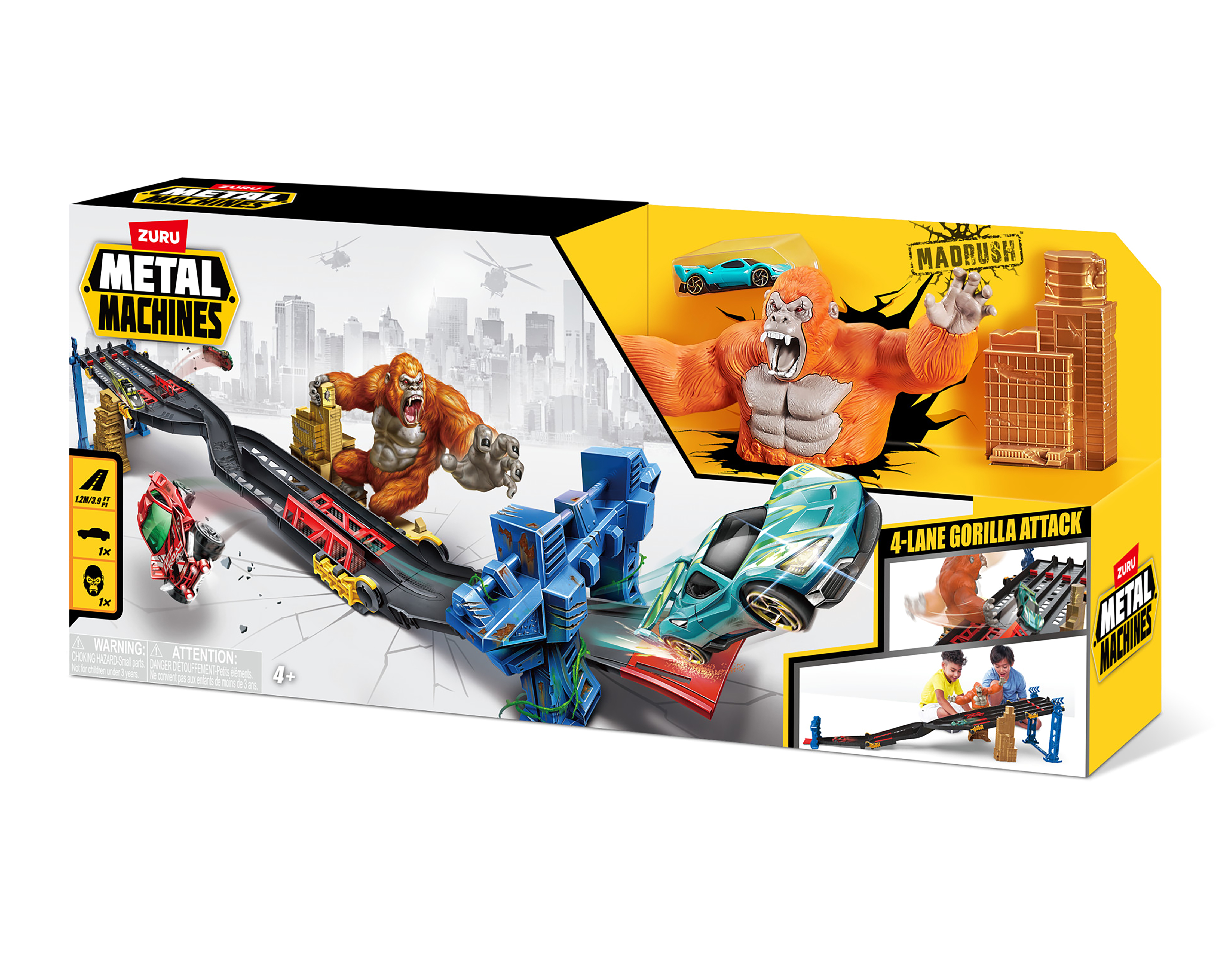 Foto 4 | Foto 4 | Pista de Carreras Zuru Metal Machines 4-Lane Gorilla Attack