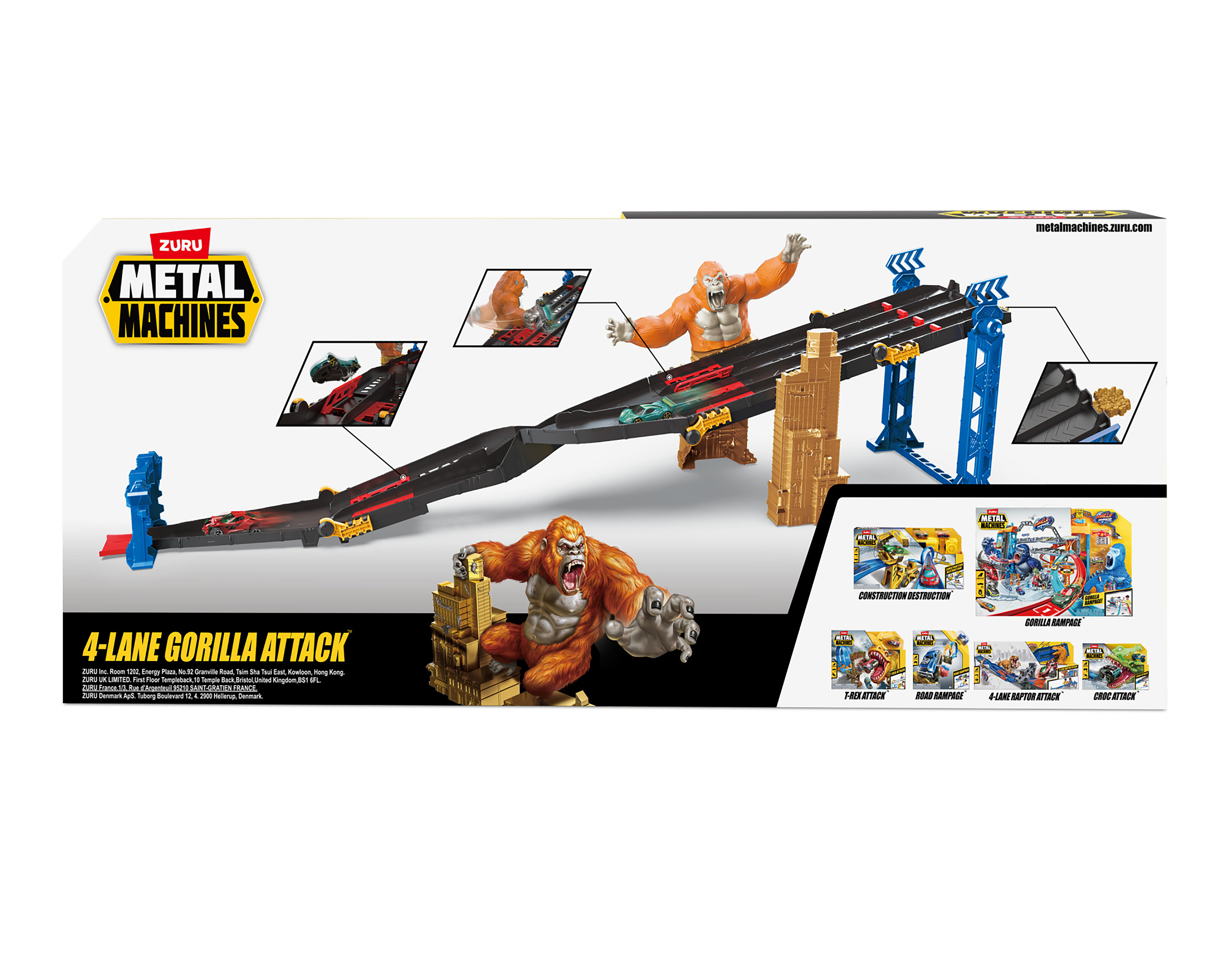 Foto 5 | Foto 5 | Pista de Carreras Zuru Metal Machines 4-Lane Gorilla Attack