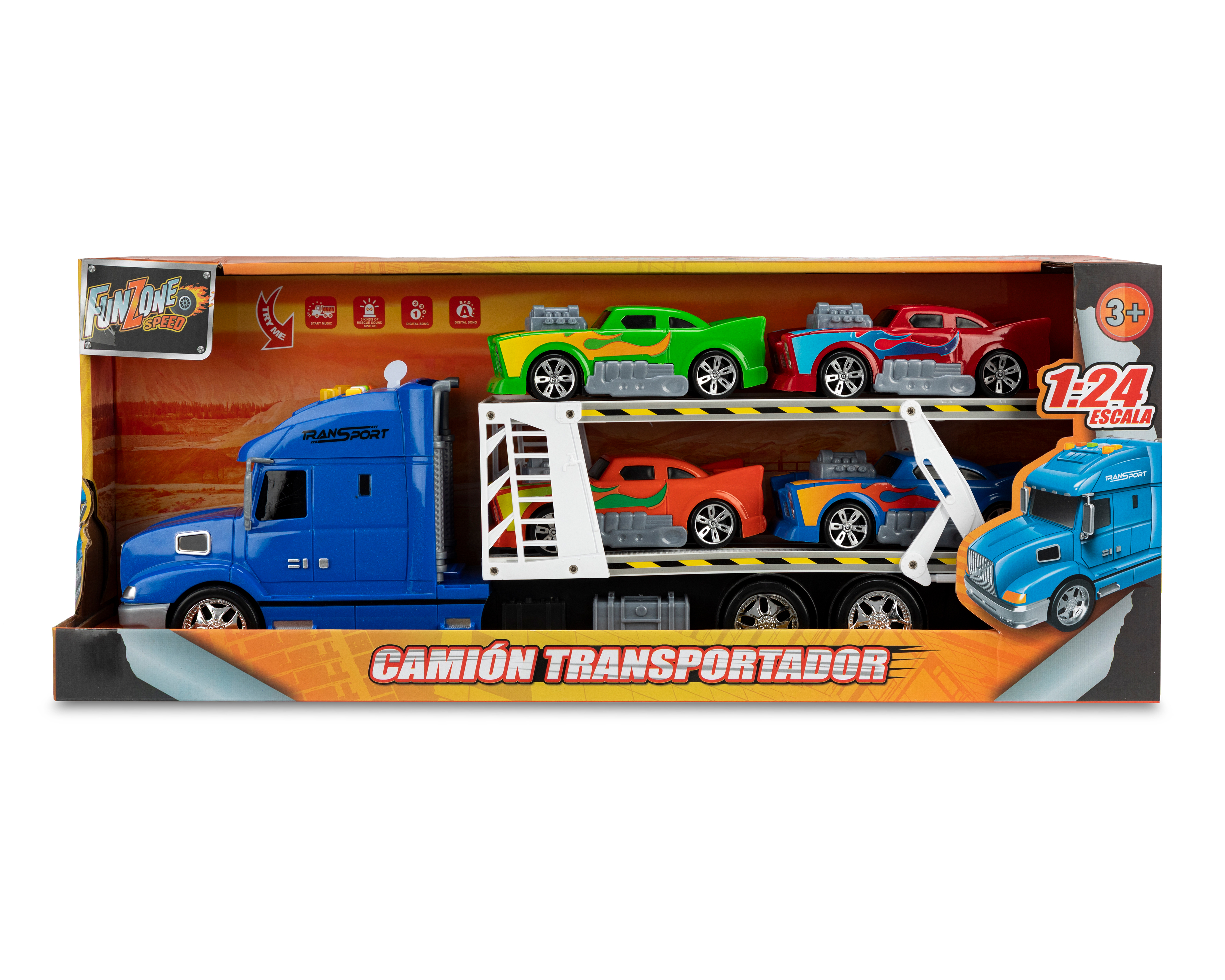 Foto 5 pulgar | Foto 4 | Camión Transportador Funzone con Carros