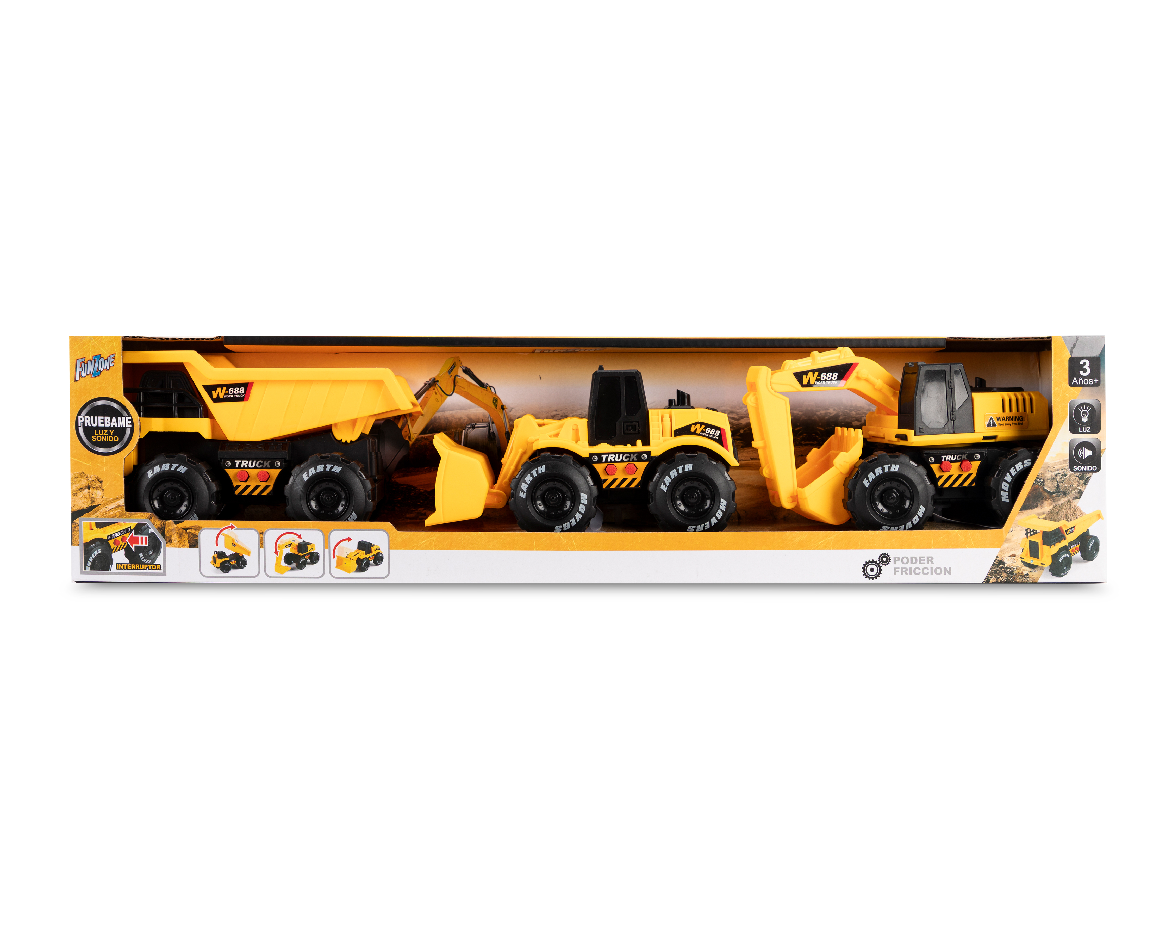 Foto 5 pulgar | Foto 4 | Vehículos de Construcción Funzone 3 Piezas