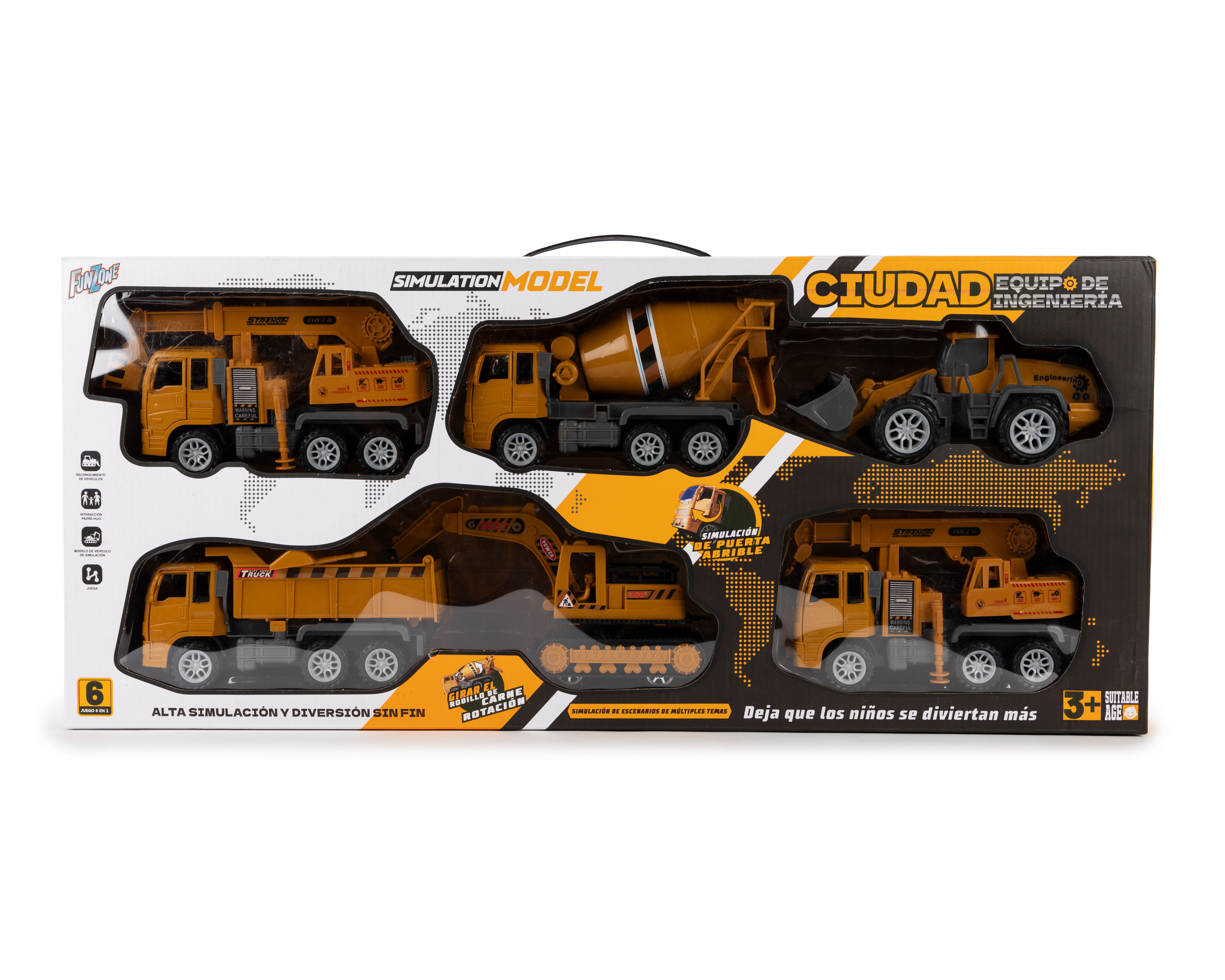 Foto 4 | Foto 4 | Carritos de Construcción Funzone 6 Piezas