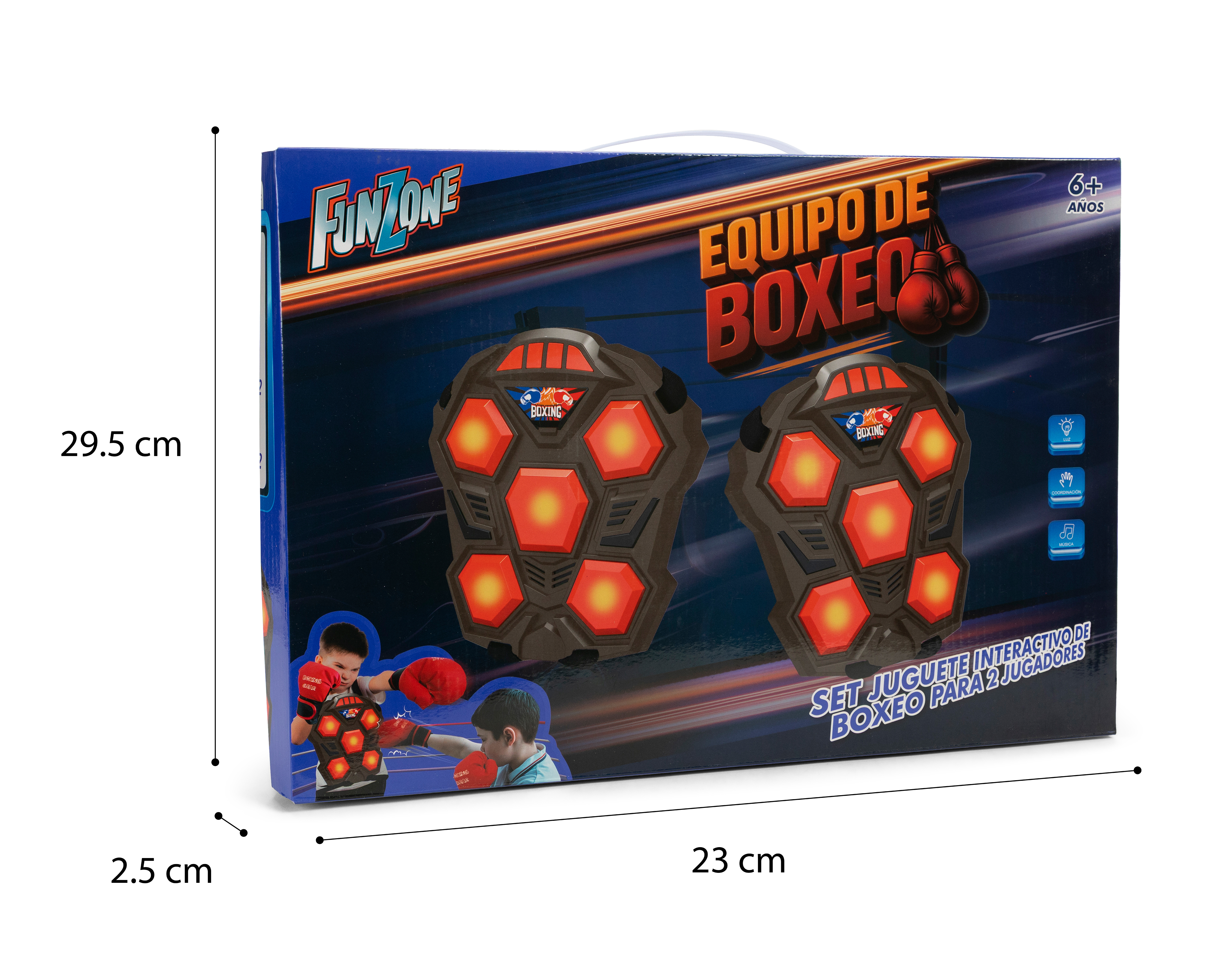 Foto 7 pulgar | Foto 6 | Set Juguete Interactivo de Boxeo Funzone con Luz