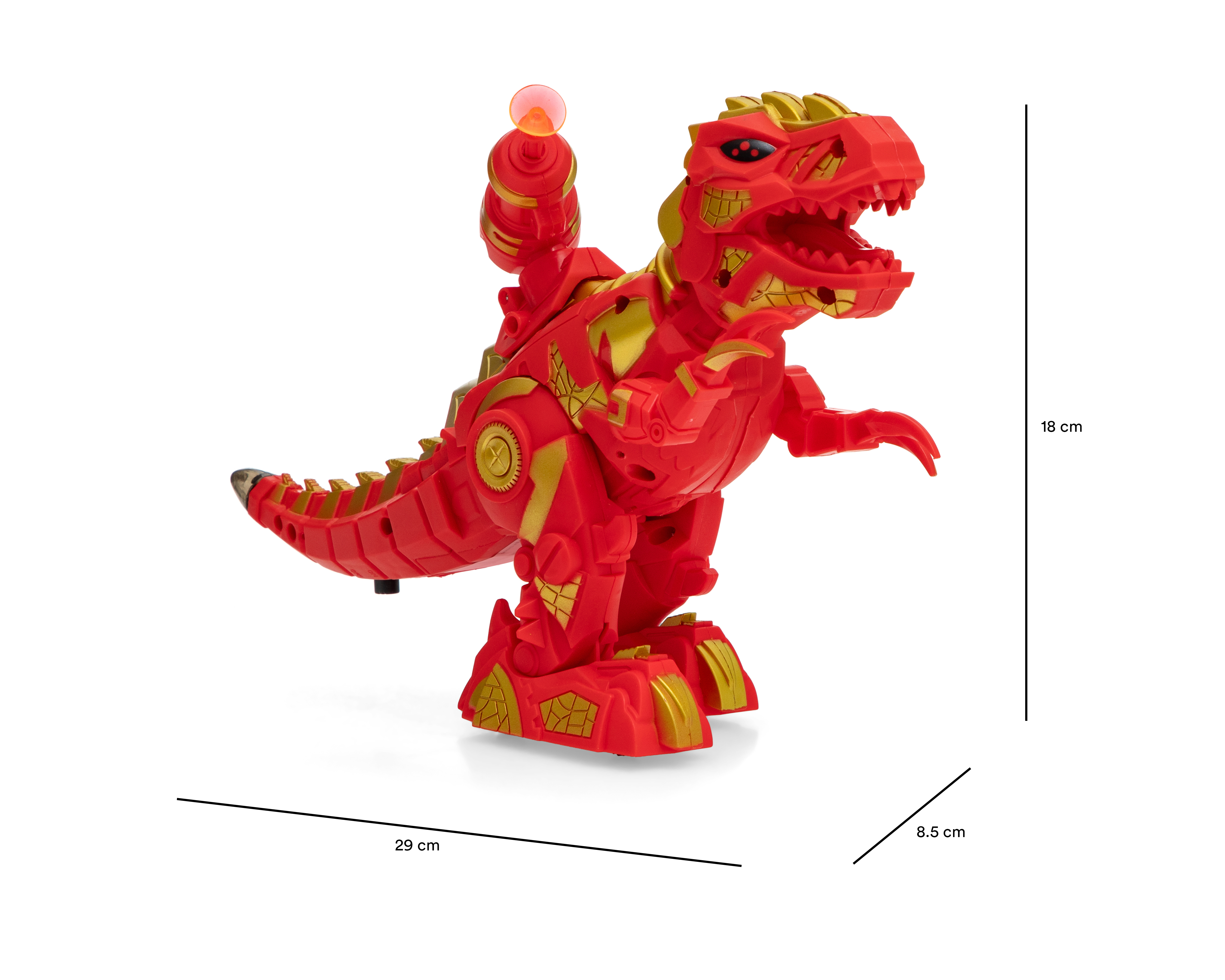 Foto 6 pulgar | Foto 5 | Dinosaurio Robot Lanzadardos Funzone Rojo