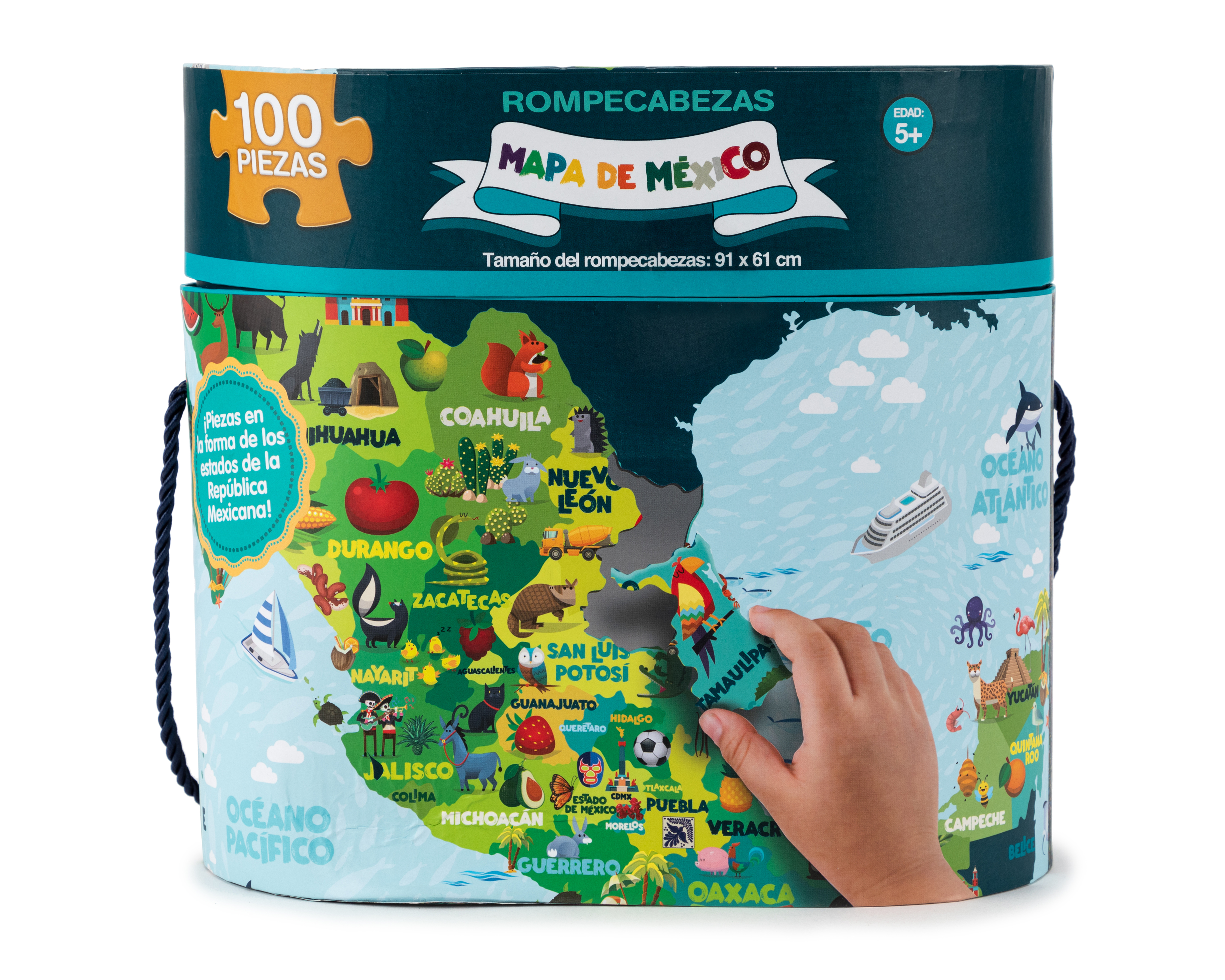 Foto 2 pulgar | Foto 1 | Rompecabezas Mapa de México Novelty 100 Piezas