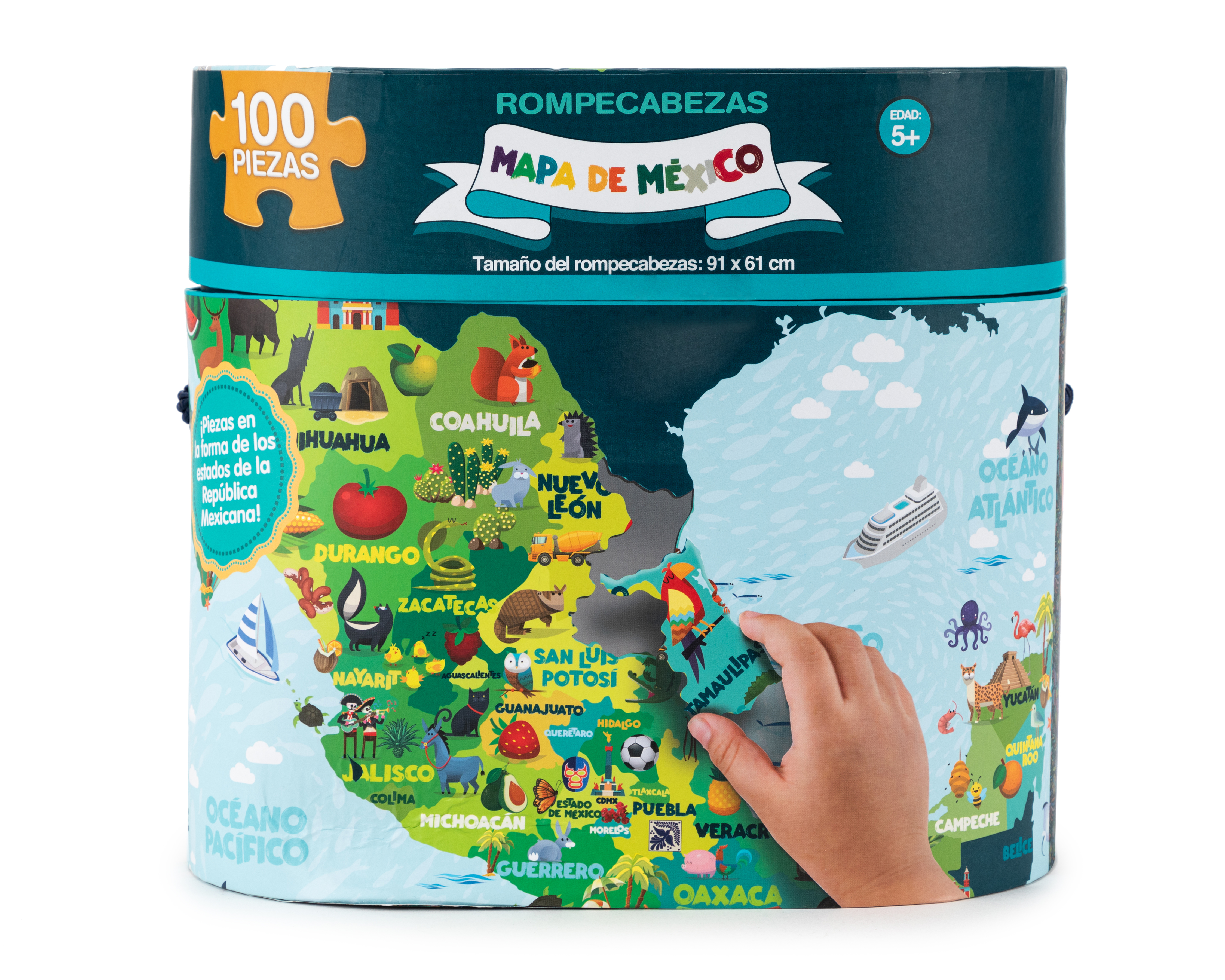 Foto 3 pulgar | Foto 2 | Rompecabezas Mapa de México Novelty 100 Piezas