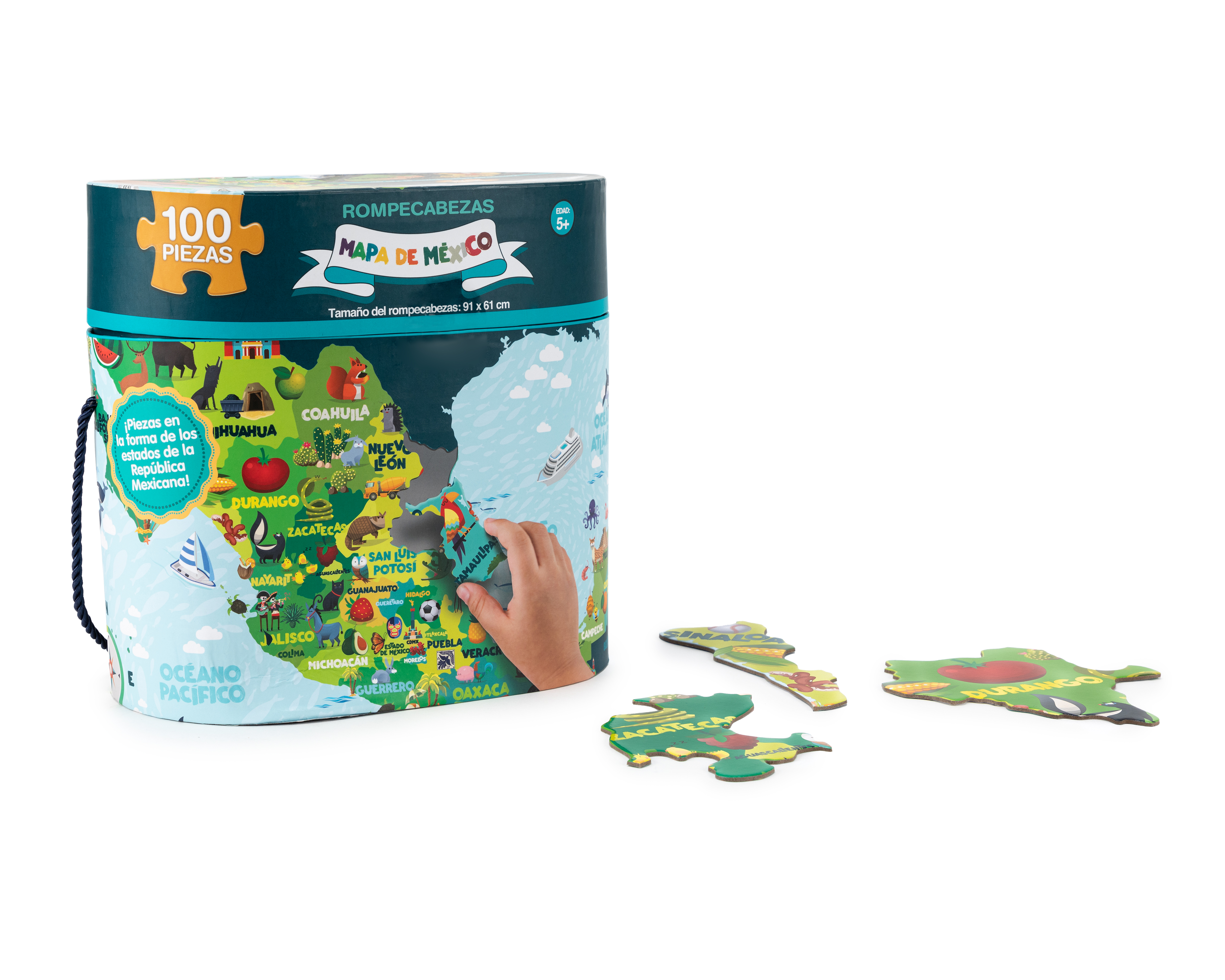 Foto 4 pulgar | Foto 3 | Rompecabezas Mapa de México Novelty 100 Piezas