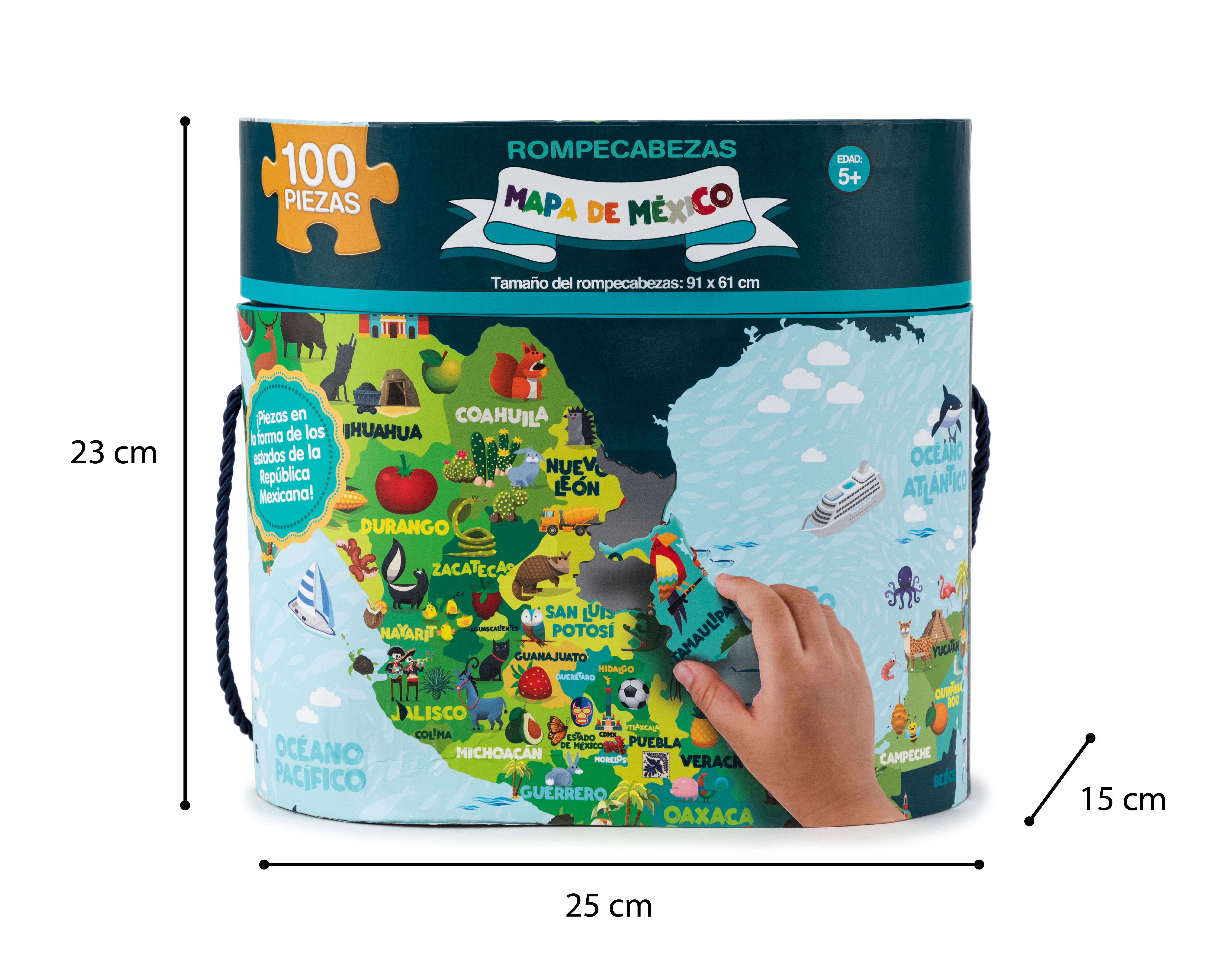 Foto 4 | Foto 4 | Rompecabezas Mapa de México Novelty 100 Piezas