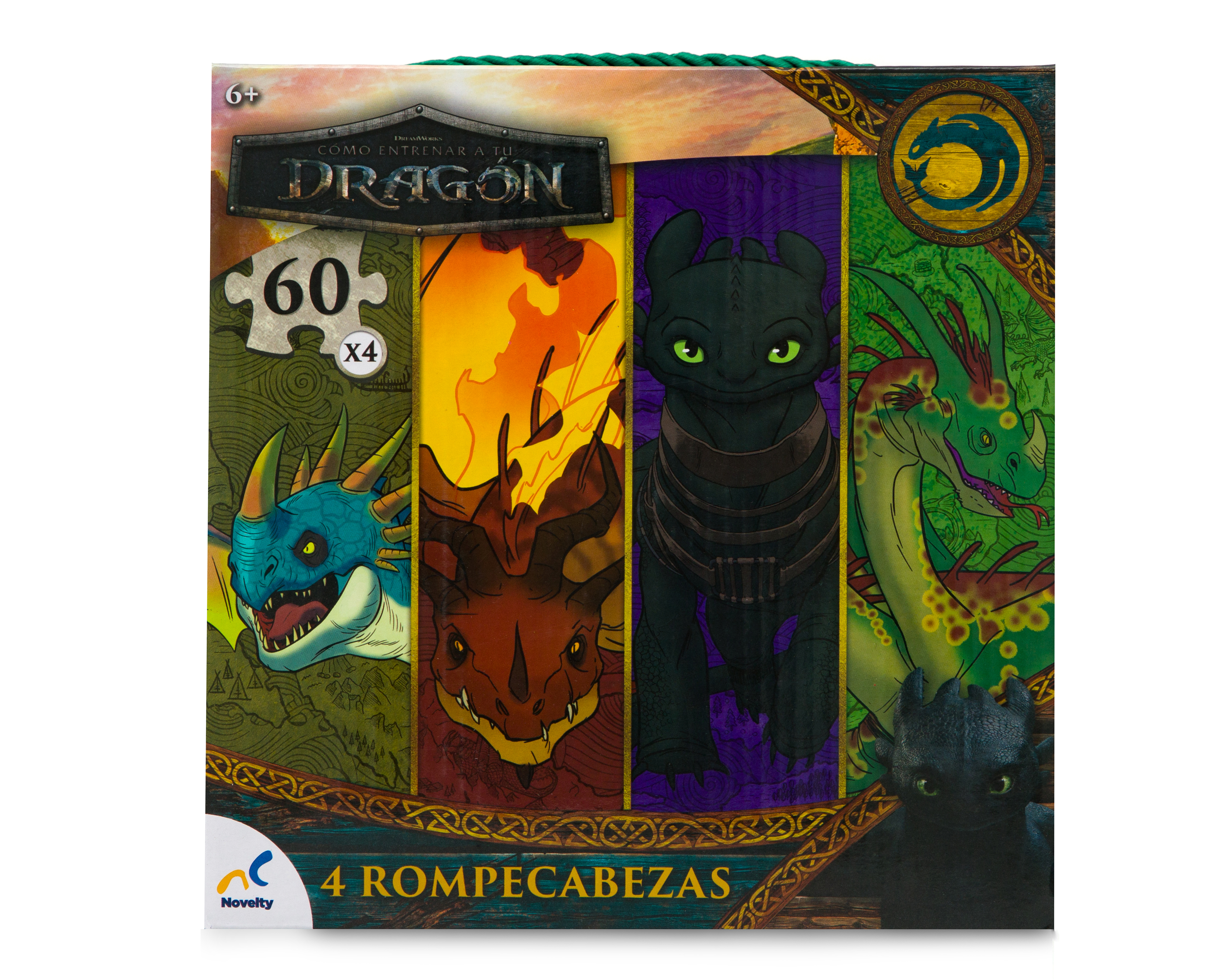 Foto 1 | Foto 1 | Rompecabezas Cómo Entrenar a tu Dragón 4 en 1 Novelty 240 Piezas