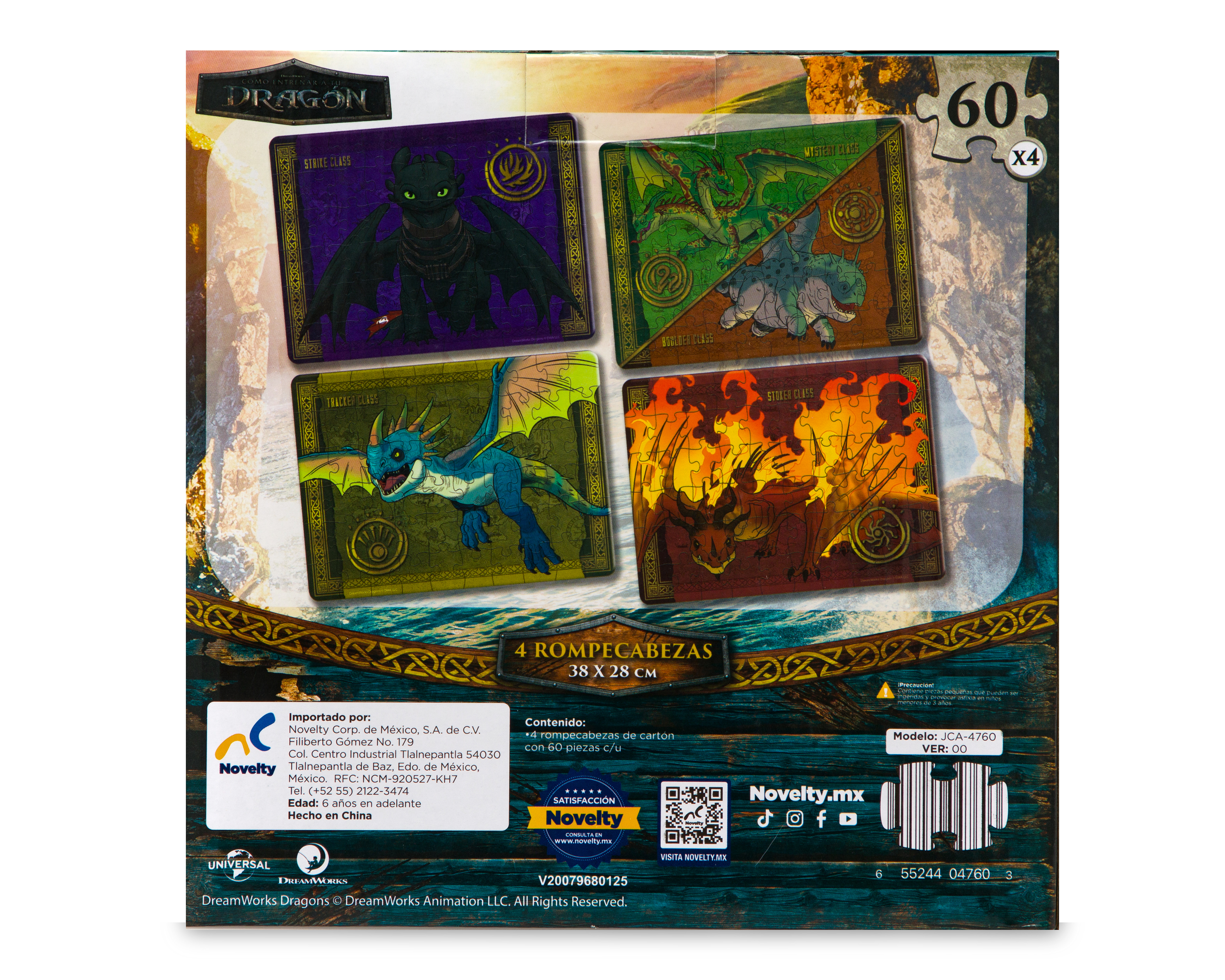 Foto 3 pulgar | Foto 2 | Rompecabezas Cómo Entrenar a tu Dragón 4 en 1 Novelty 240 Piezas