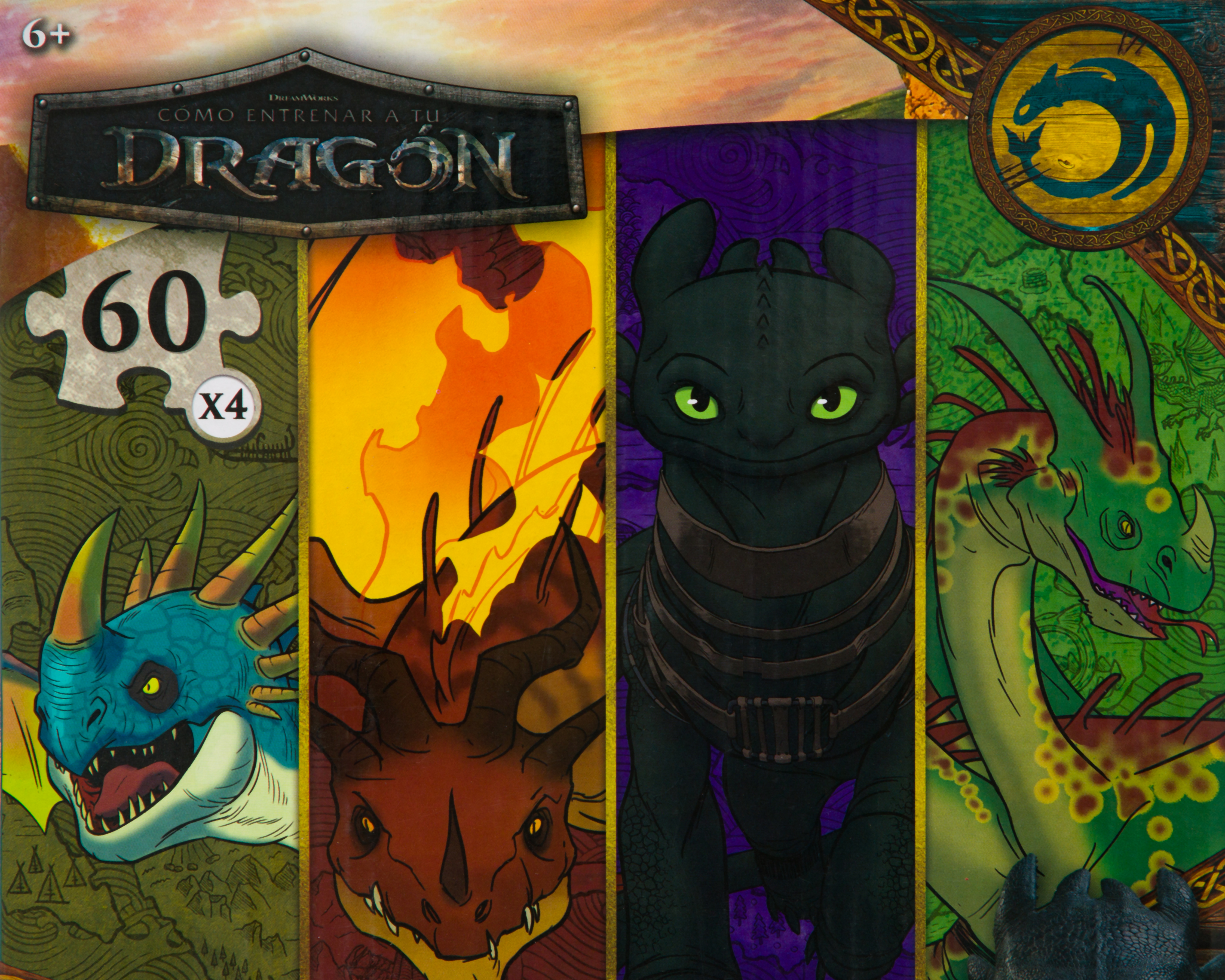 Foto 4 pulgar | Foto 3 | Rompecabezas Cómo Entrenar a tu Dragón 4 en 1 Novelty 240 Piezas