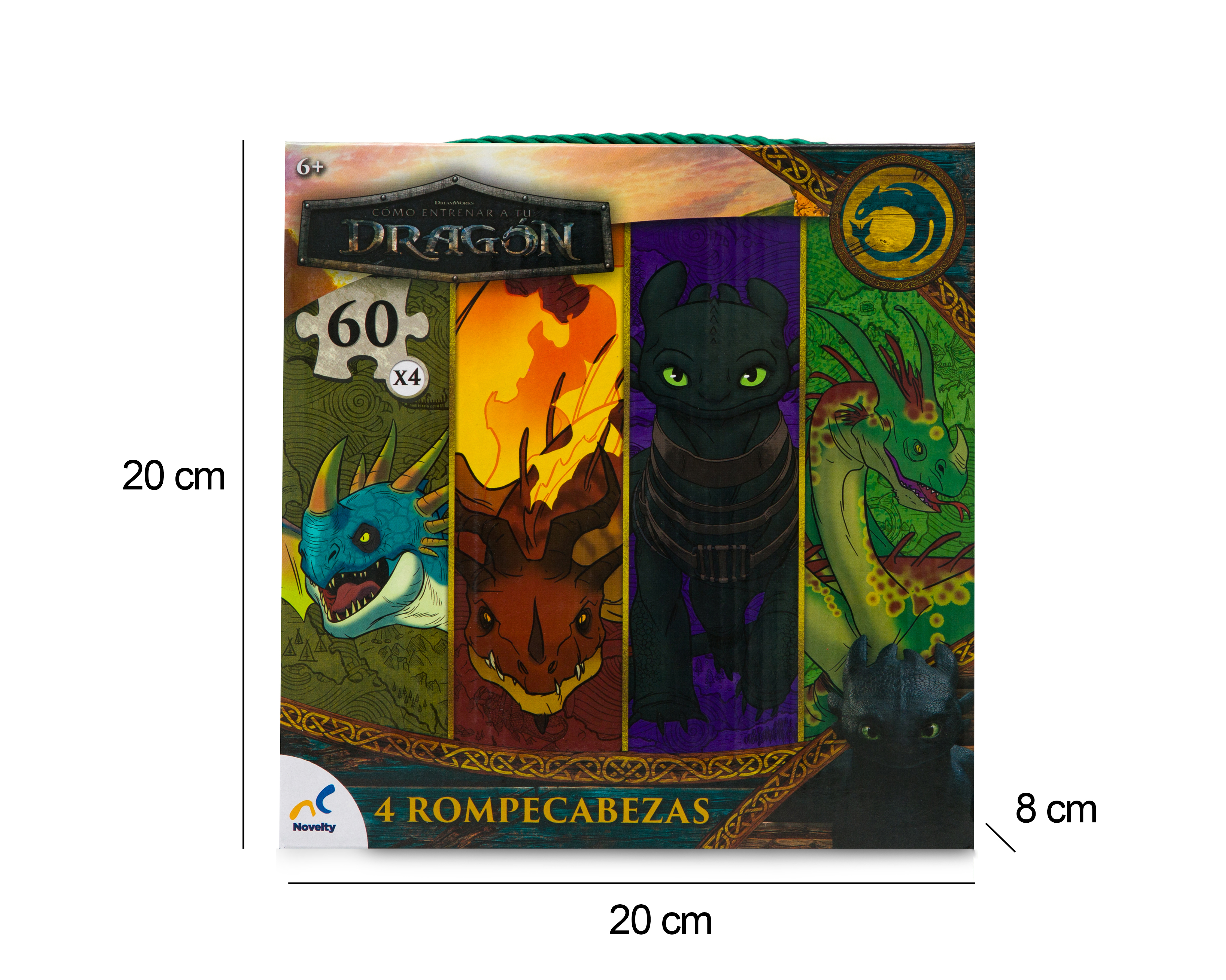 Foto 5 pulgar | Foto 4 | Rompecabezas Cómo Entrenar a tu Dragón 4 en 1 Novelty 240 Piezas