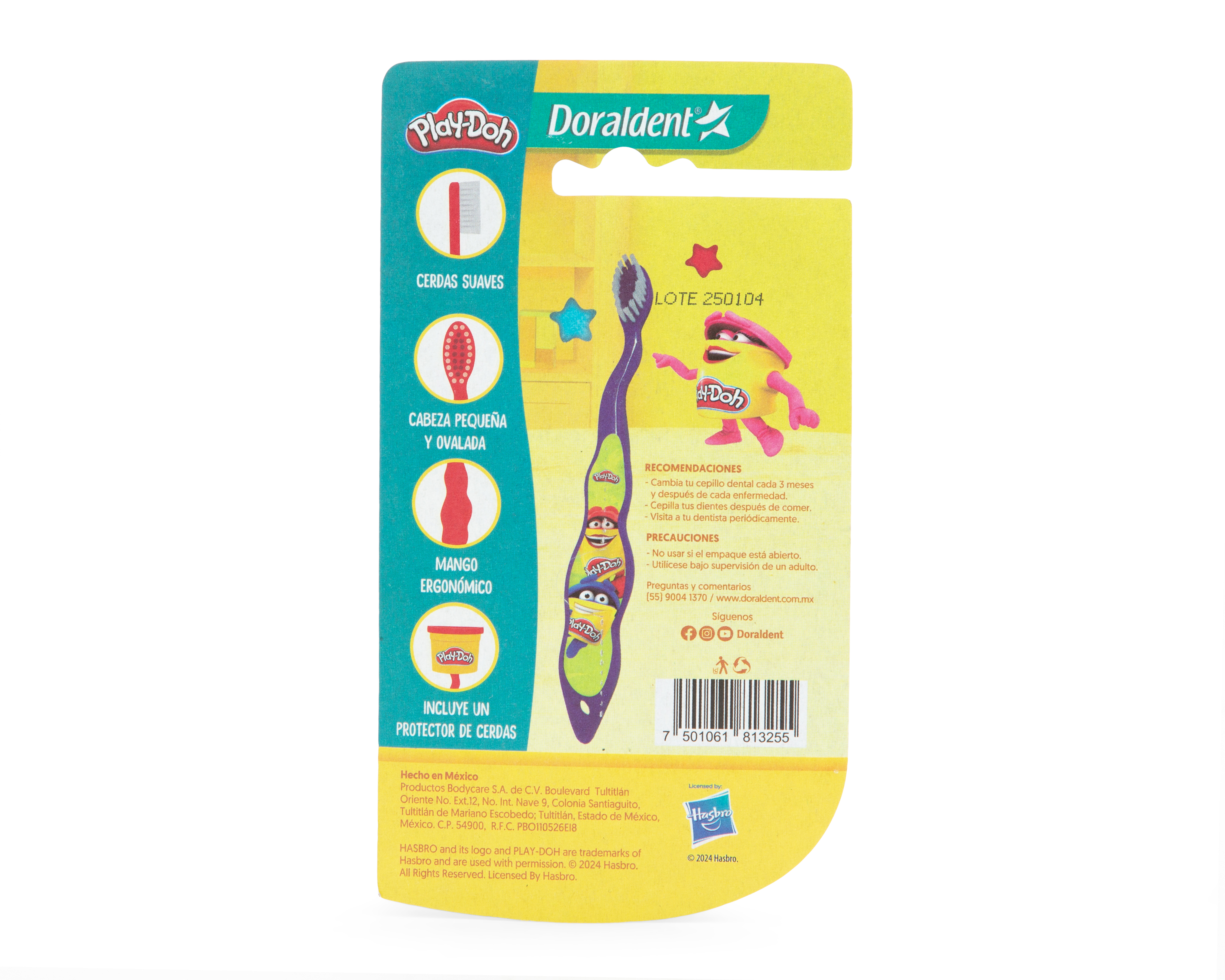 Foto 2 | Foto 2 | Cepillo de Dientes con Protector de Cerdas Doraldent Play-Doh 2 Piezas