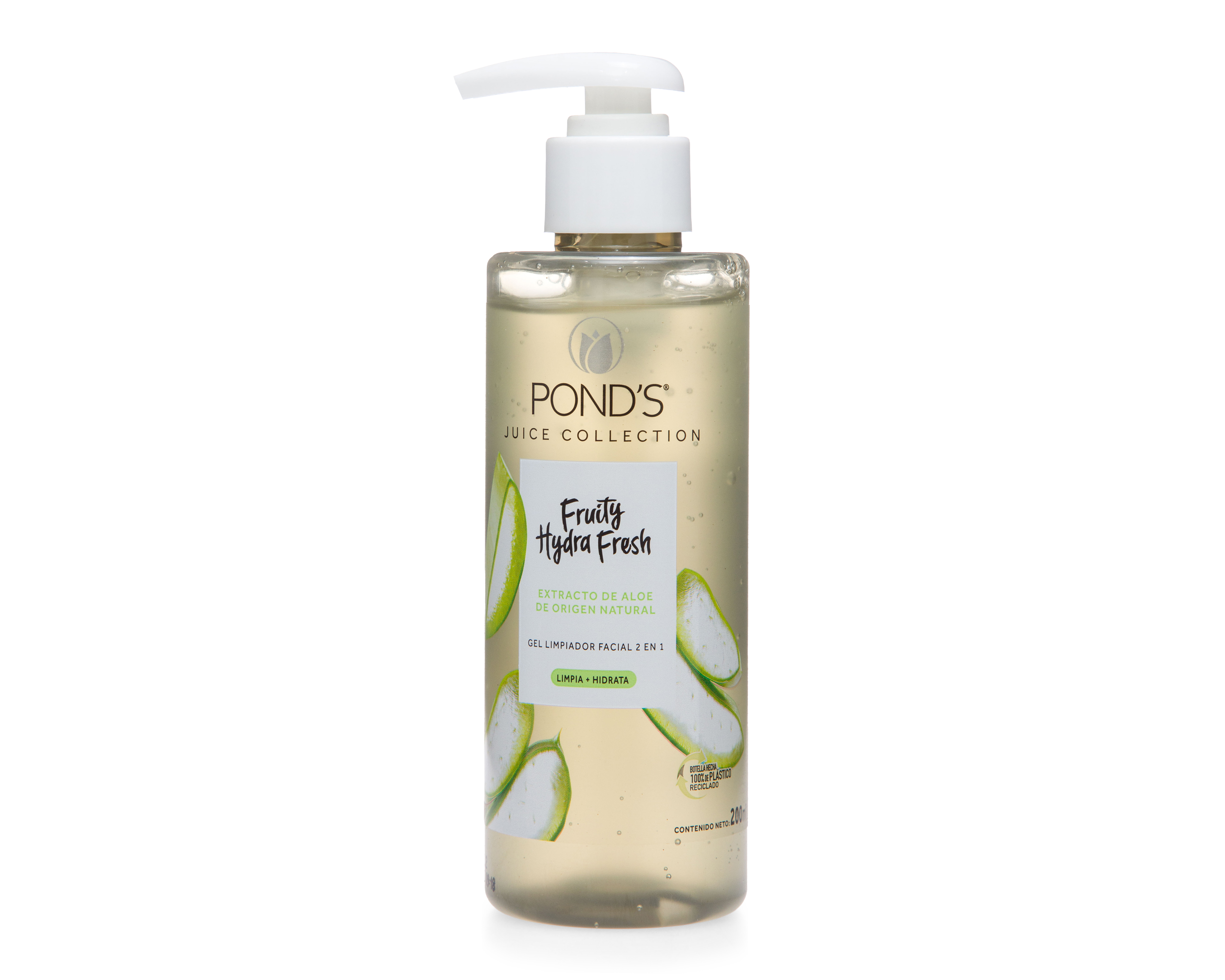 Gel Limpiador Facial con Extracto de Aloe Pond's Fruity Hydra Fresh 200 ml