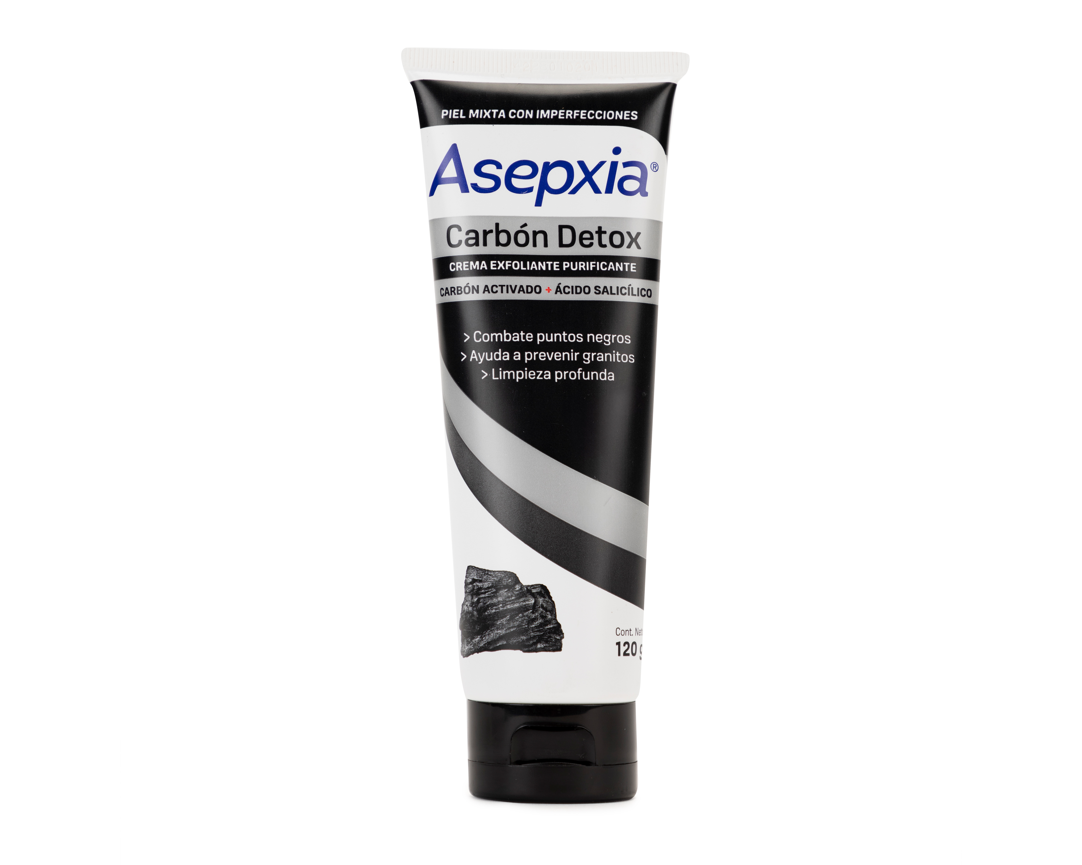 Foto 2 pulgar | Foto 1 | Crema Exfoliante Purificante Asepxia Carbón Detox 120 g