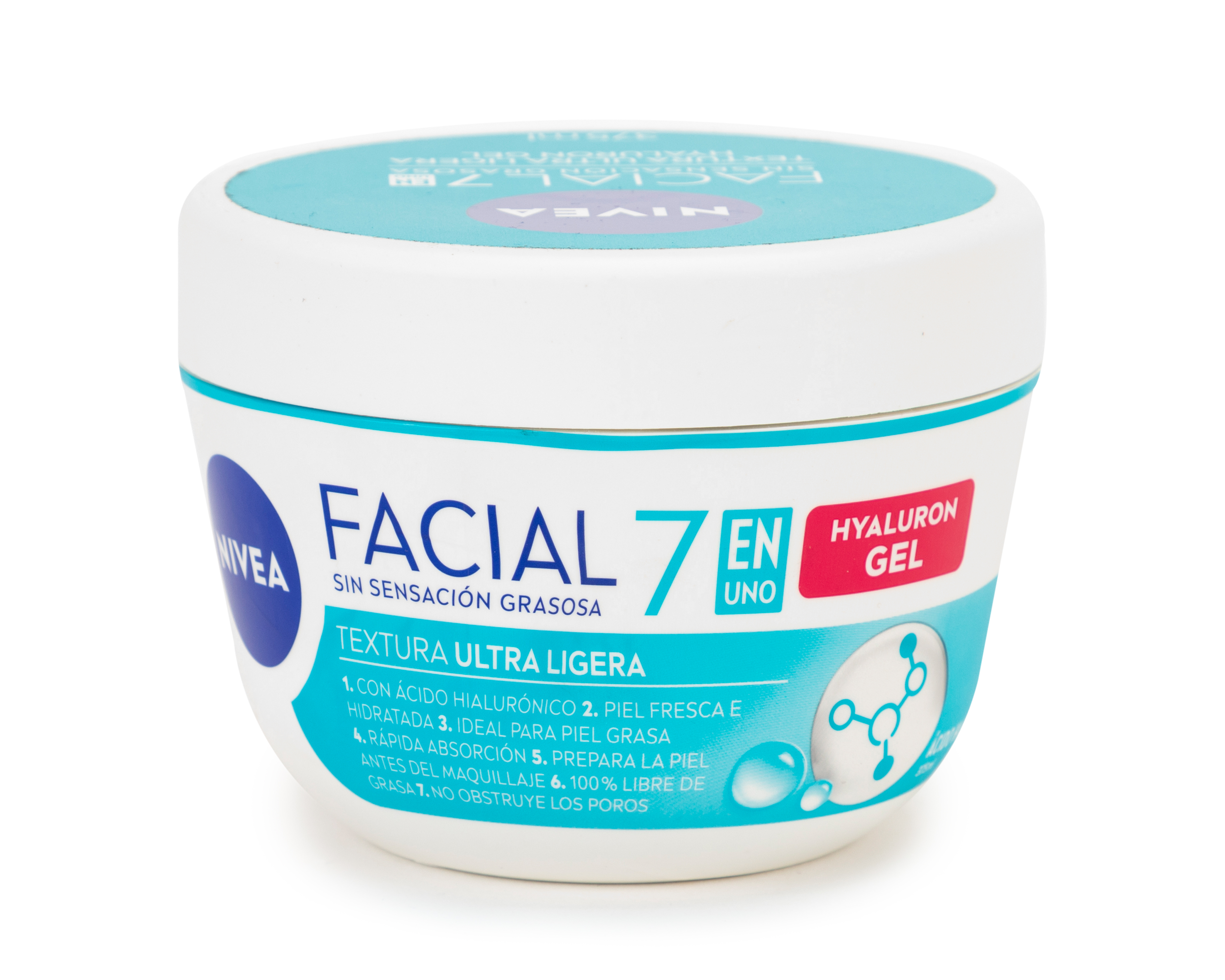 Gel Facial Nivea con Ácido Hialurónico 7 en 1 375 ml