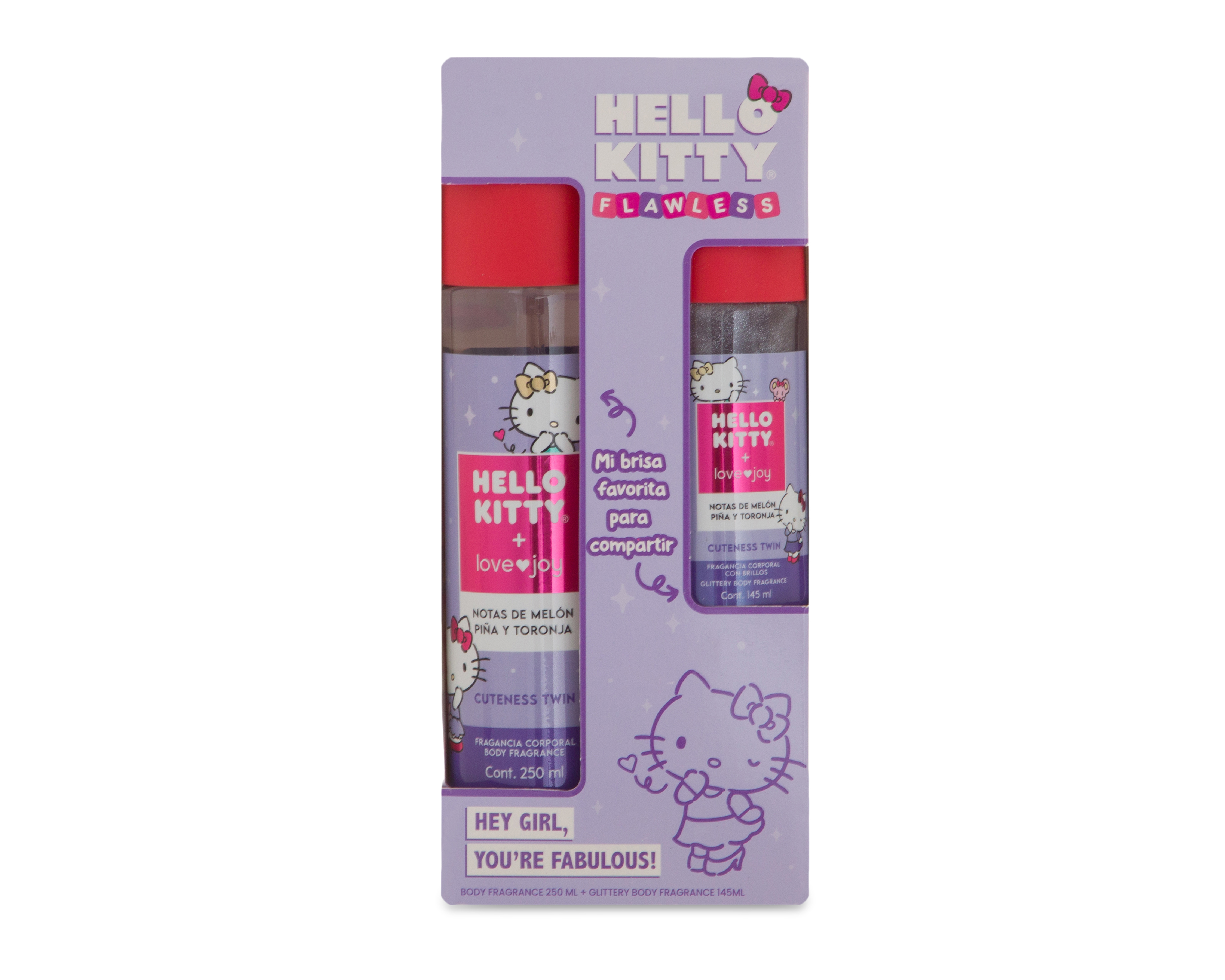 Set de Fragancia Corporal Hello Kitty Love Joy 2 Piezas