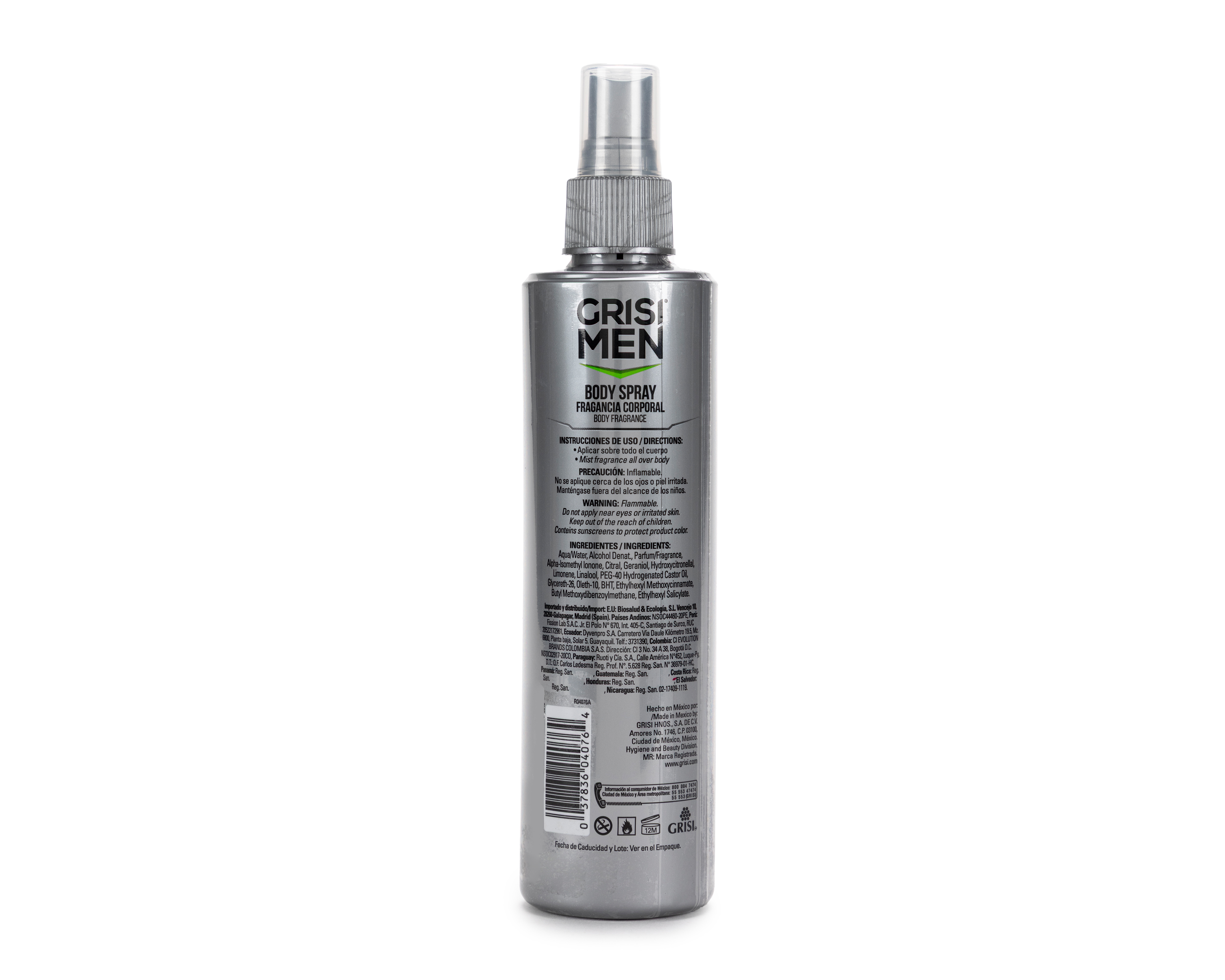 Foto 3 pulgar | Foto 2 | Body Spray Grisi Men Refreshing Sport 240 ml
