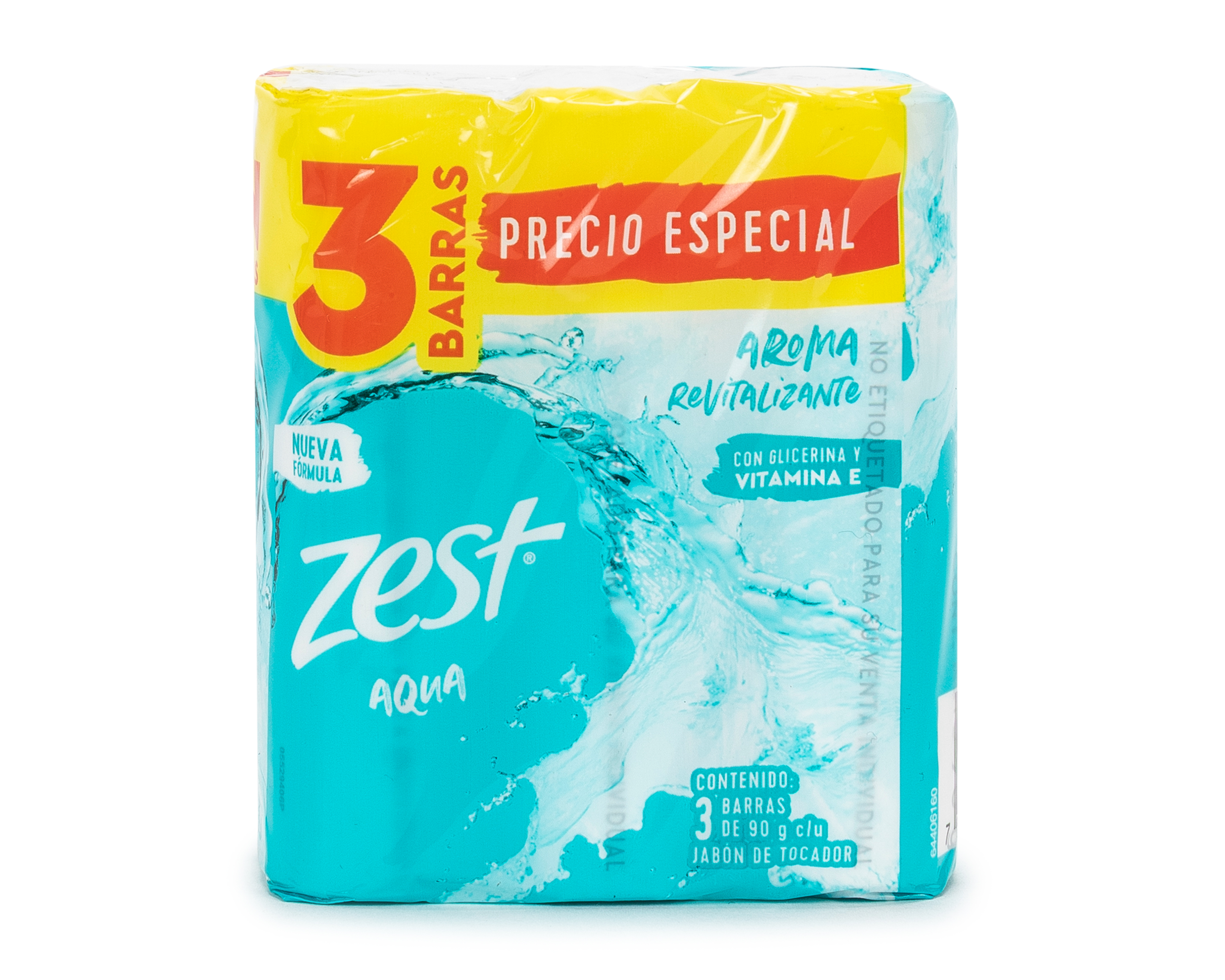 Foto 2 pulgar | Foto 1 | Jabón con Glicerina y Vitamina E Zest Aqua 3 Piezas