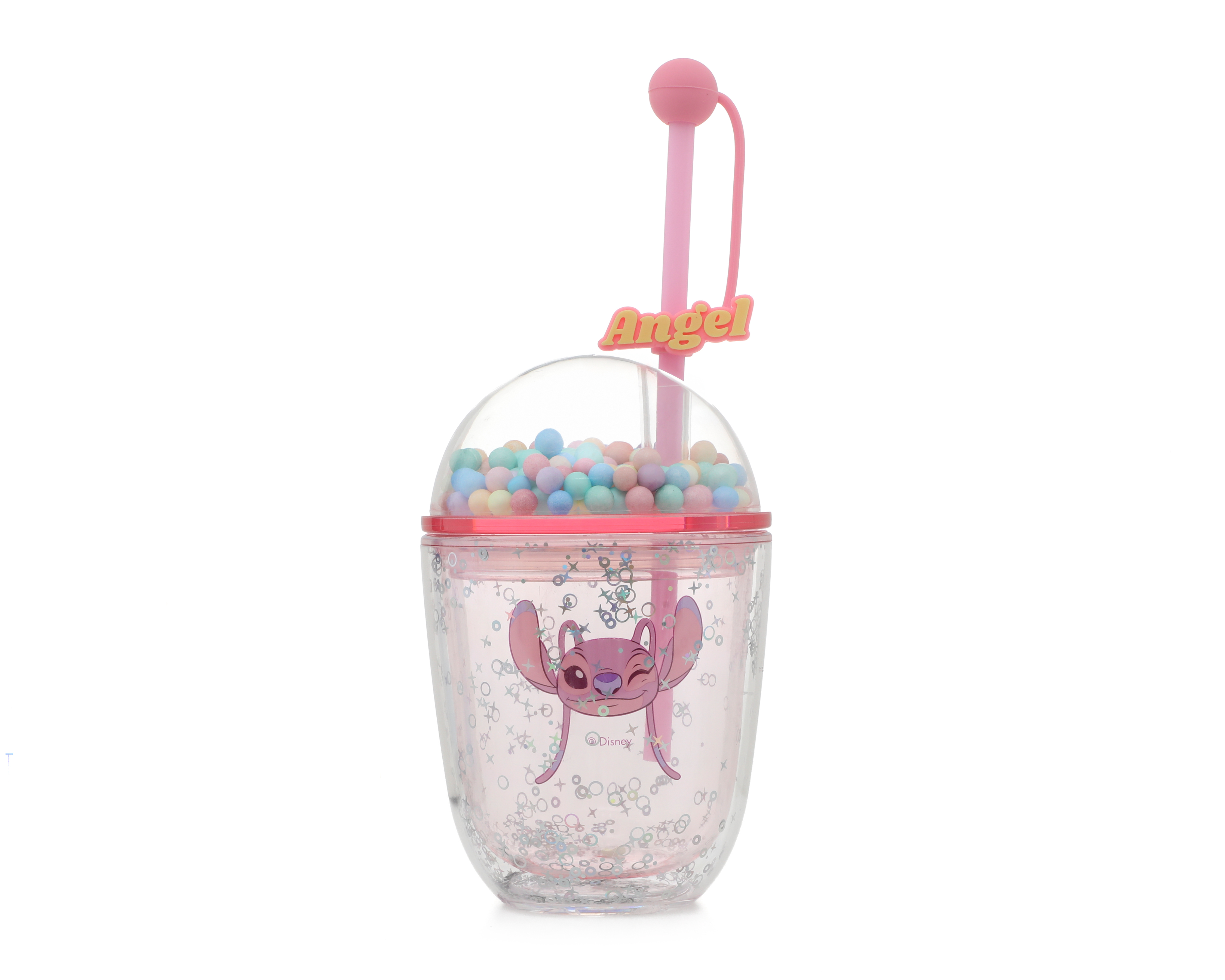 Foto 1 | Foto 1 | Vaso con Popote de Plástico Miniso Lilo & Stitch 435 ml