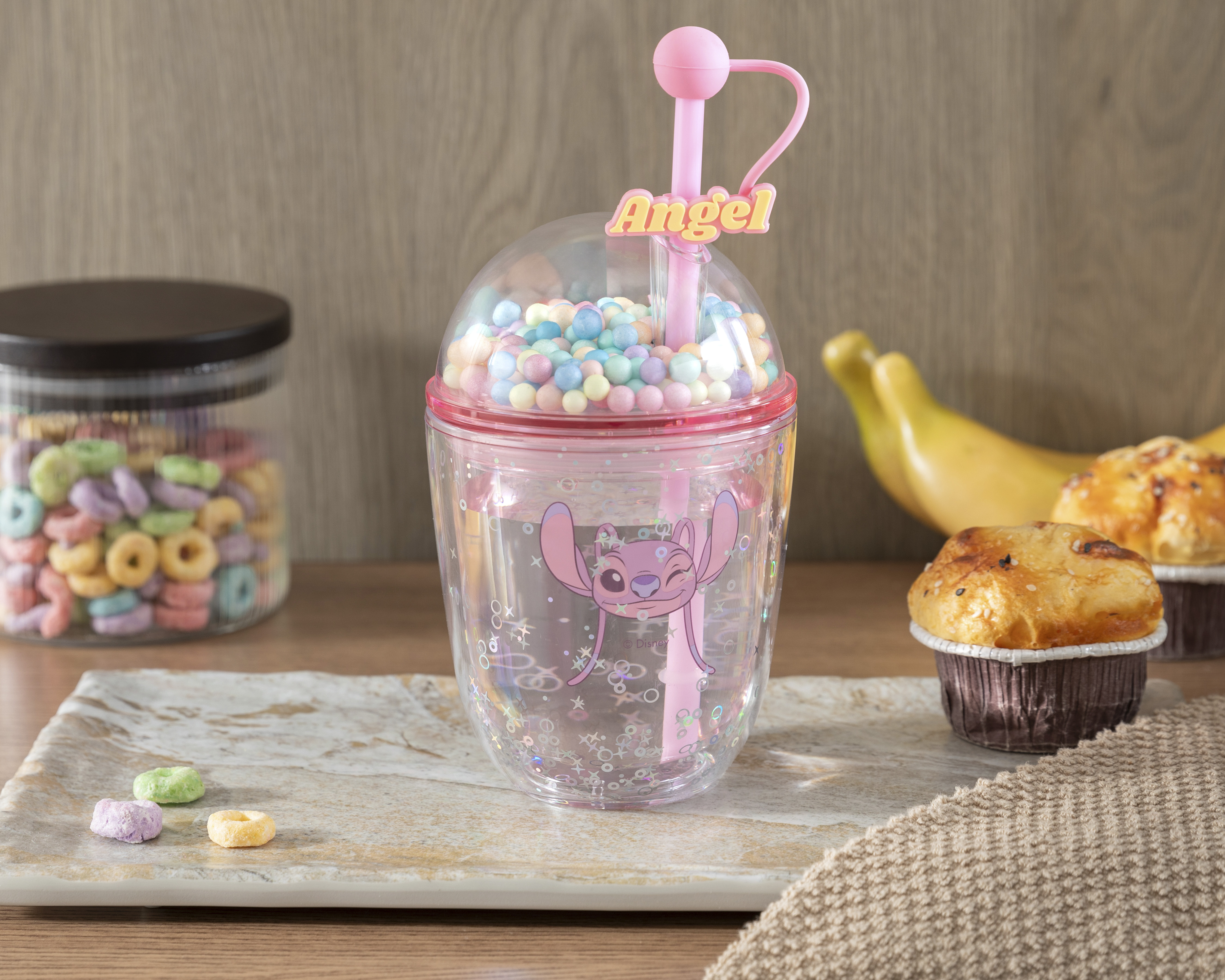 Foto 5 | Foto 5 | Vaso con Popote de Plástico Miniso Lilo & Stitch 435 ml