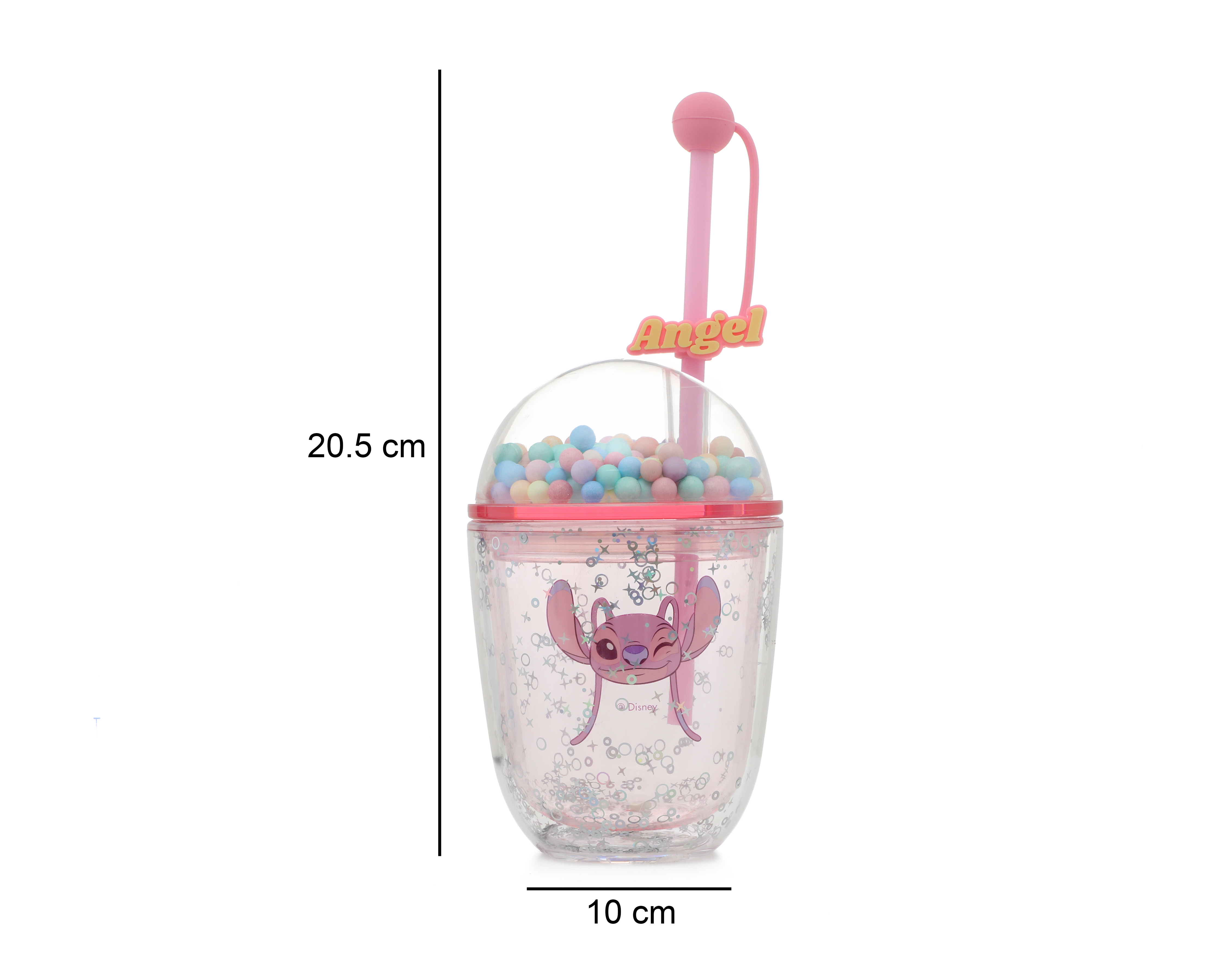 Foto 6 | Foto 6 | Vaso con Popote de Plástico Miniso Lilo & Stitch 435 ml