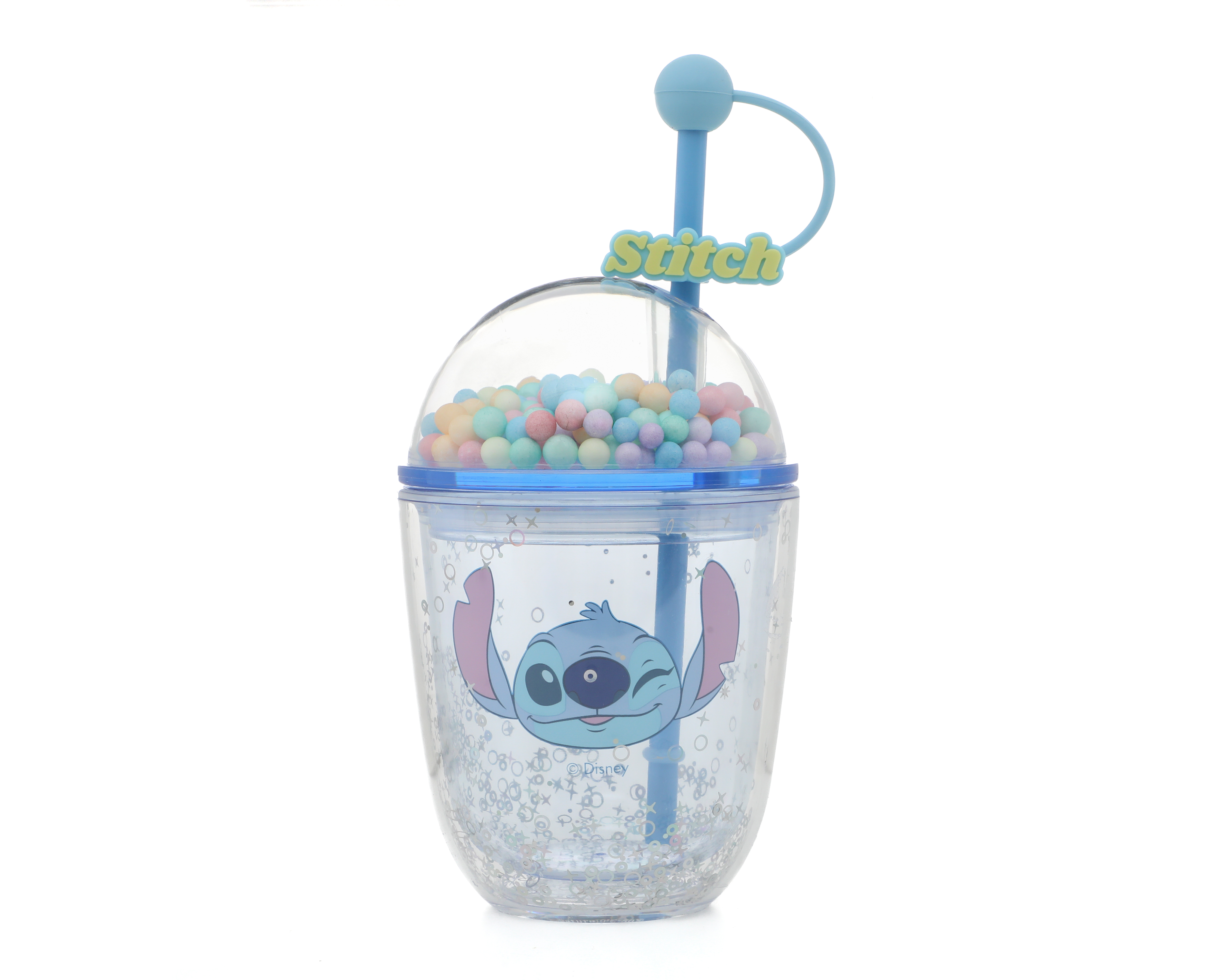 Foto 2 pulgar | Foto 1 | Vaso con Popote de Plástico Miniso Lilo & Stitch 435 ml