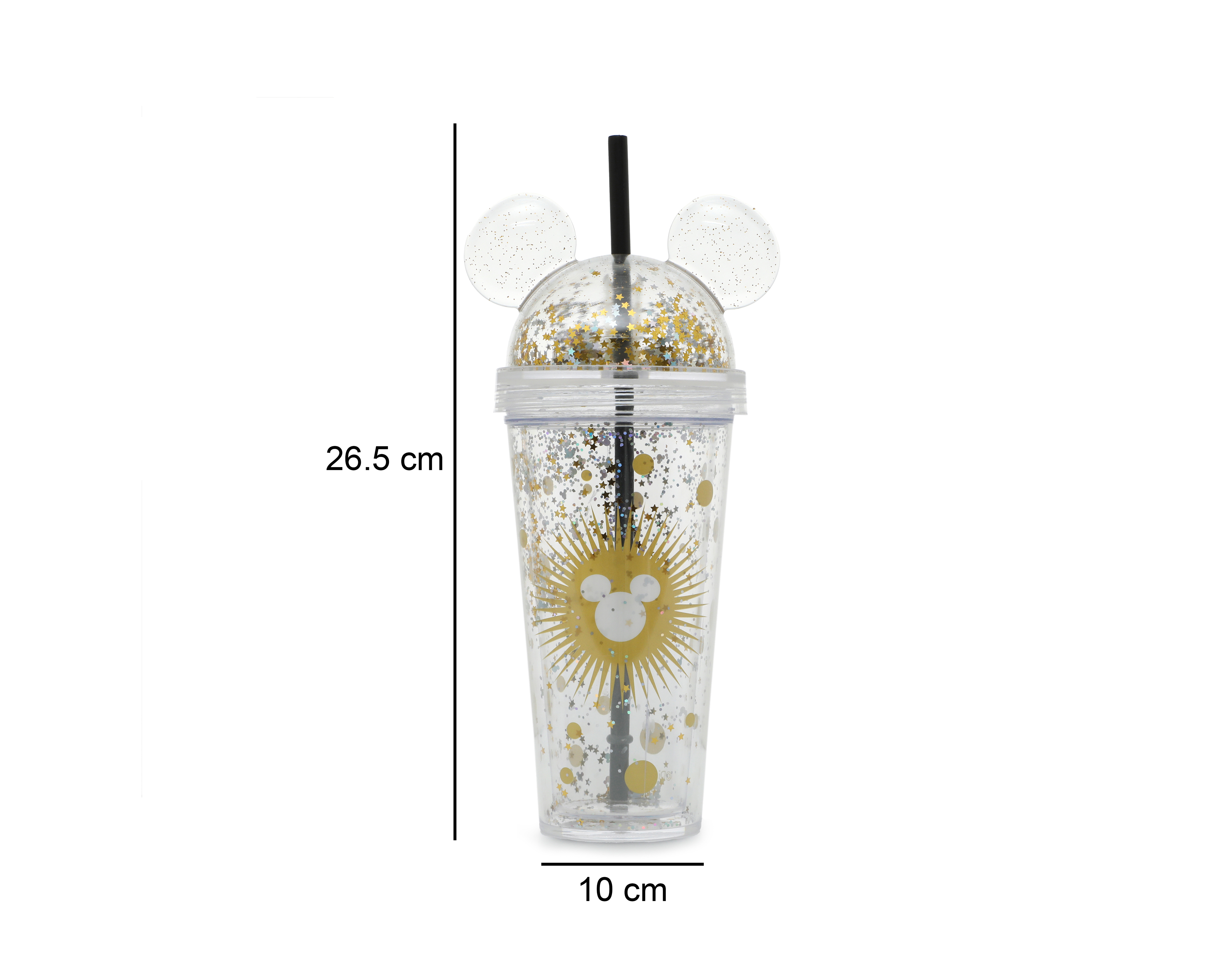 Foto 6 pulgar | Foto 5 | Vaso con Popote de Plástico Mickey Mouse 420 ml