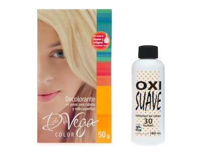 Foto 1 | Foto 1 | Decolorante Capilar en Polvo D de la Vega 50 g y Peróxido en Crema 100 ml