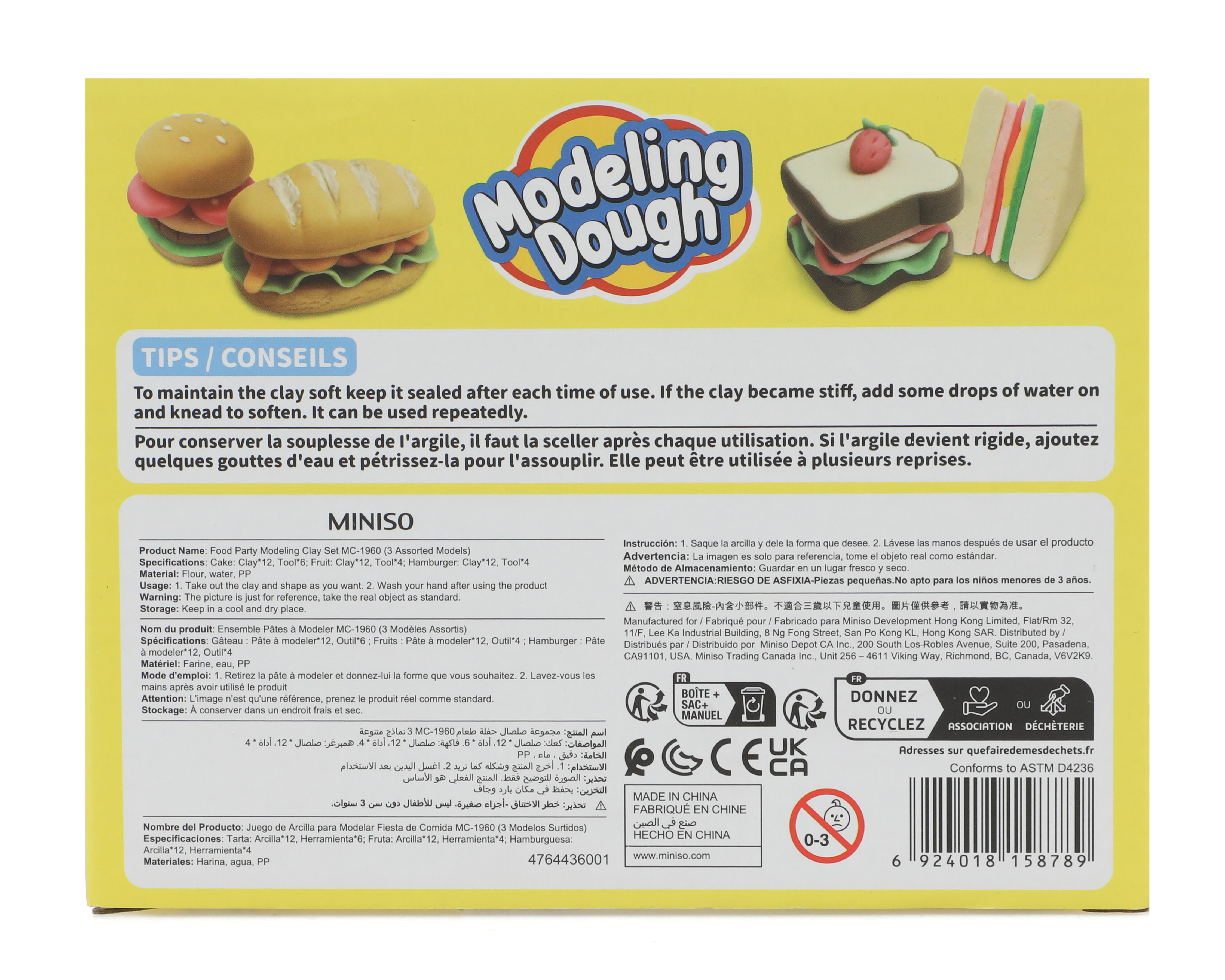 Foto 3 pulgar | Foto 2 | Set de Plastilina Miniso