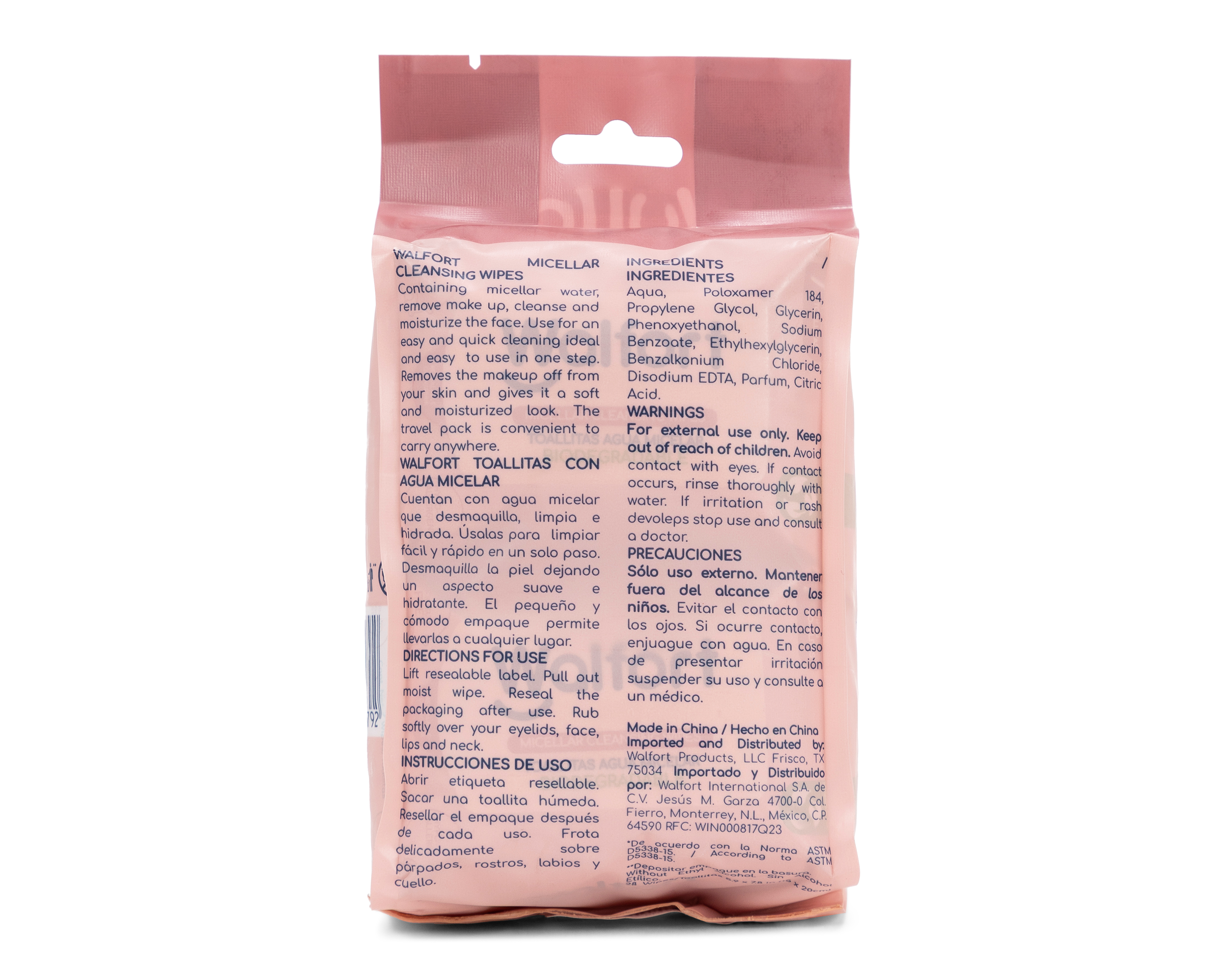 Foto 2 | Foto 2 | Toallitas Desmaquillantes Walfort 28 Piezas