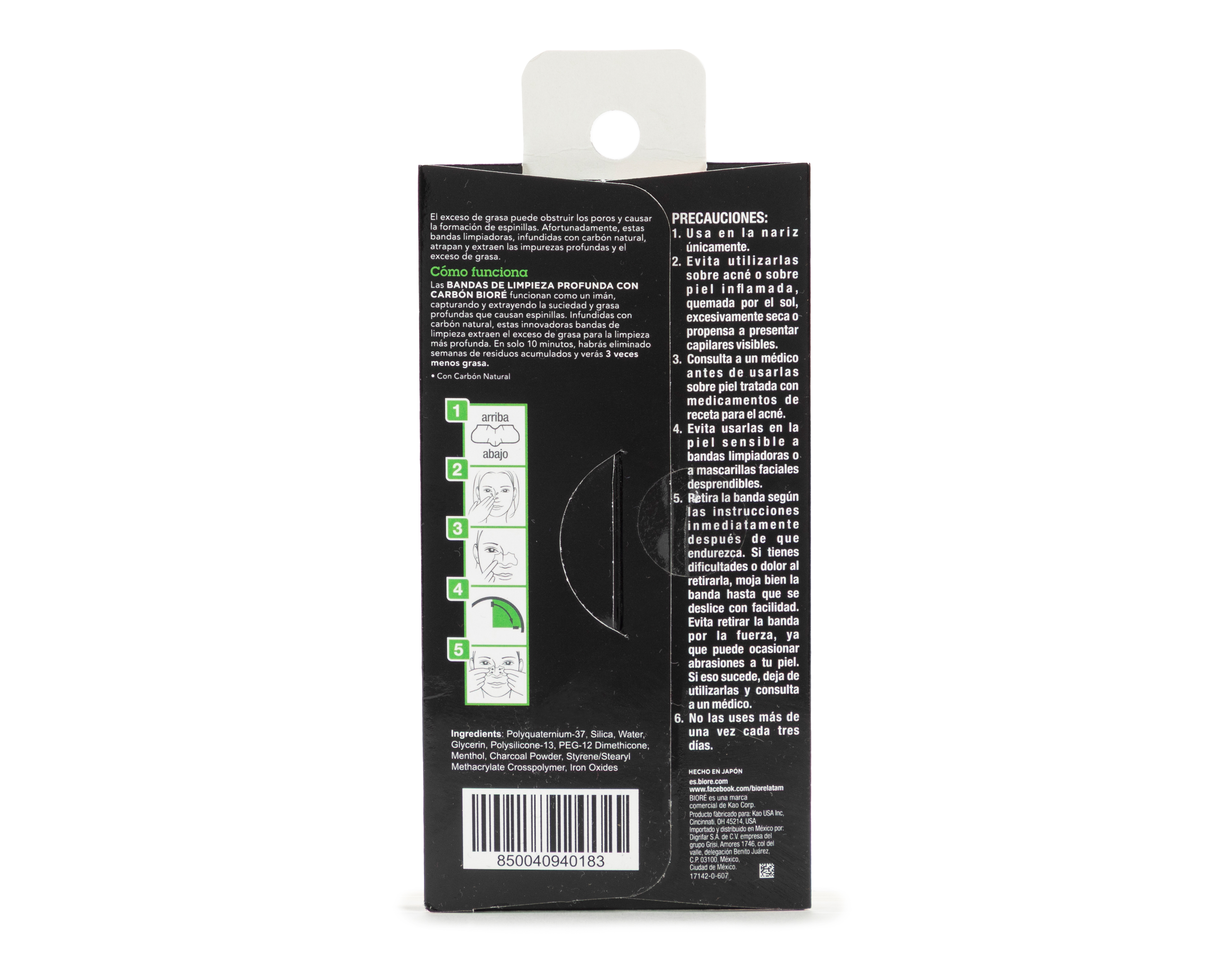 Foto 2 | Foto 2 | Bandas Nasales Bioré de Carbón 3 Piezas