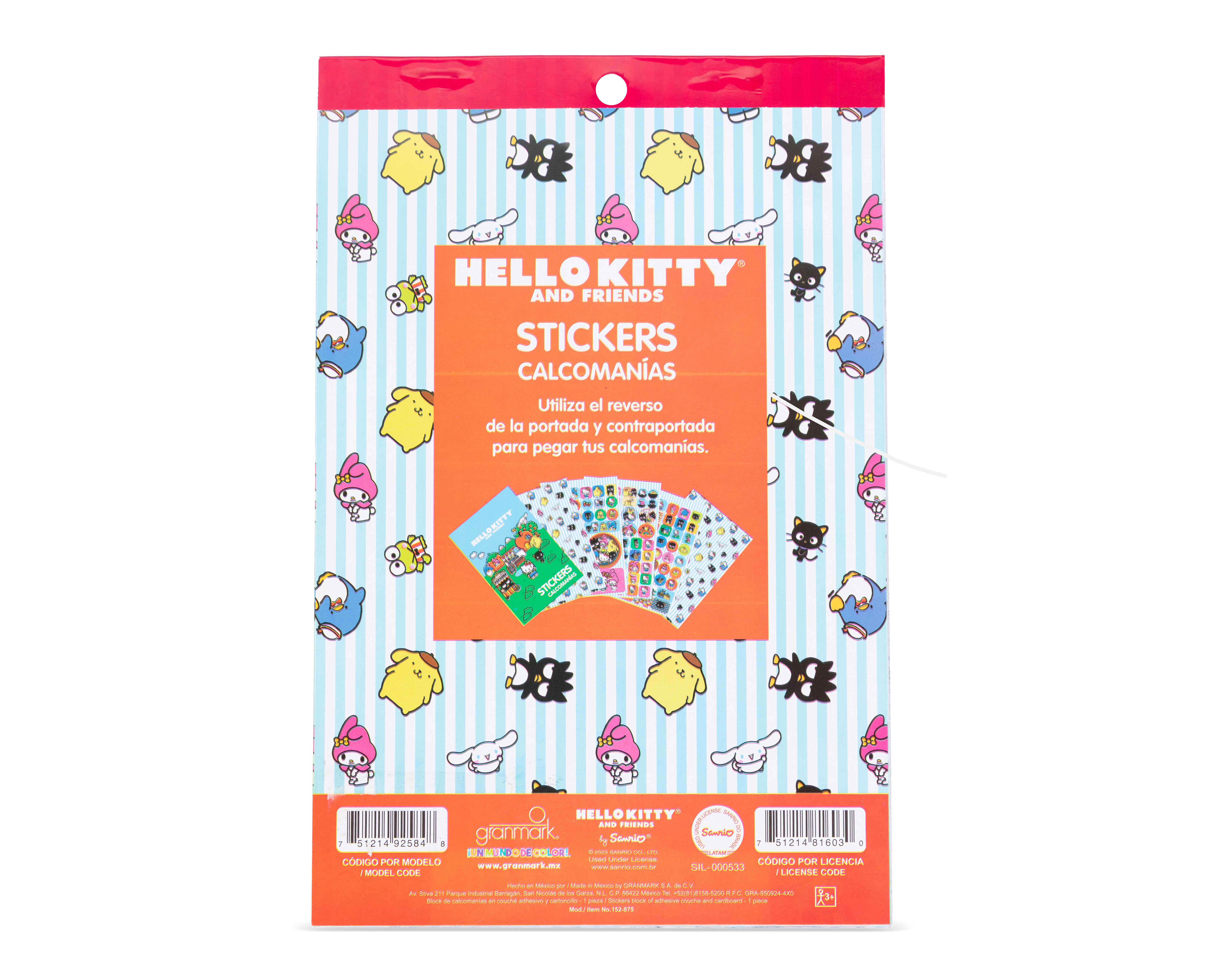 Foto 3 pulgar | Foto 2 | Stickers Hello Kitty 5 Hojas