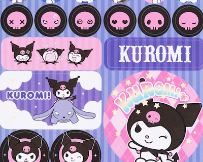 Foto 3 | Foto 3 | Stickers Kuromi 6 Hojas