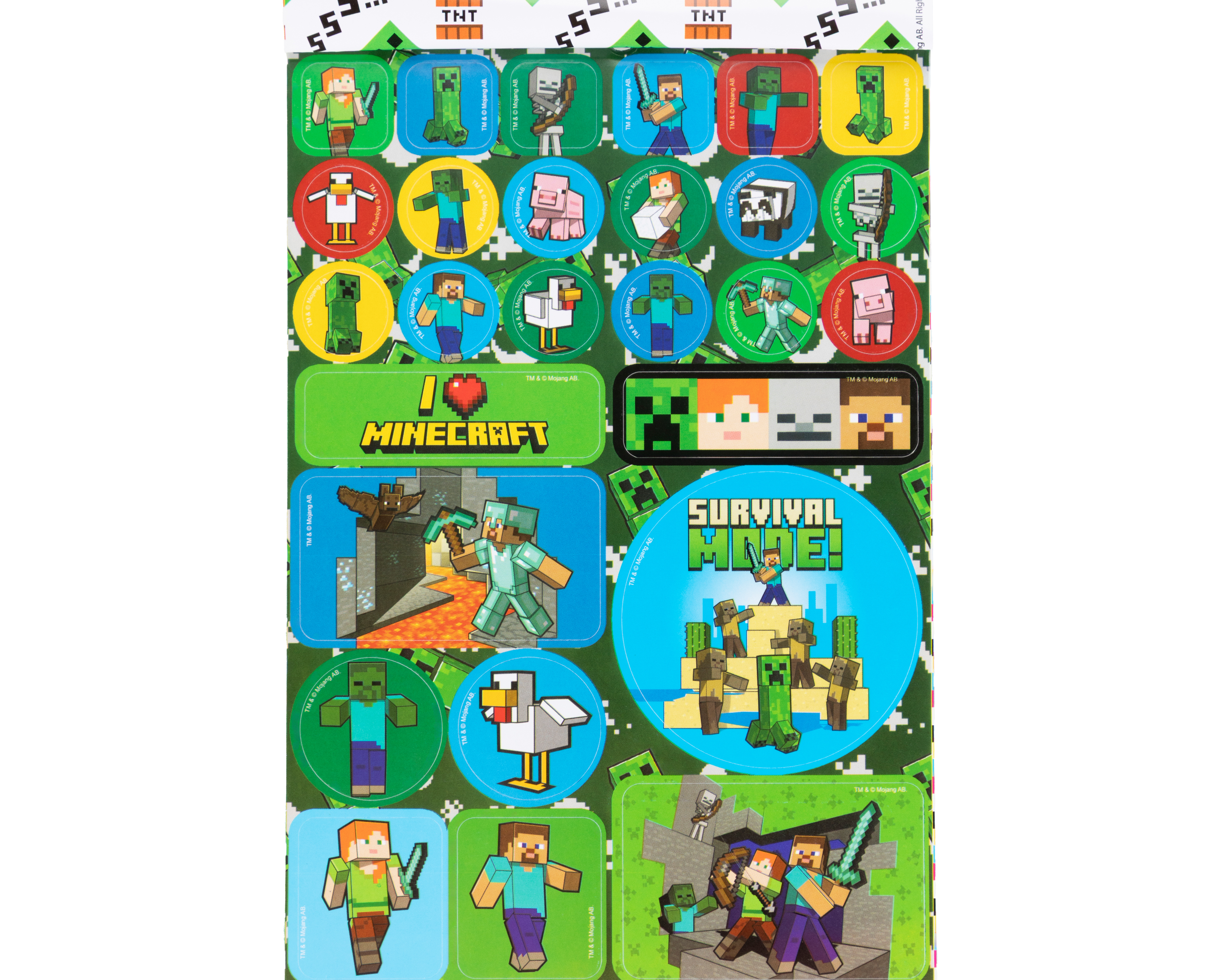 Foto 4 pulgar | Foto 3 | Stickers Minecraft 6 hojas