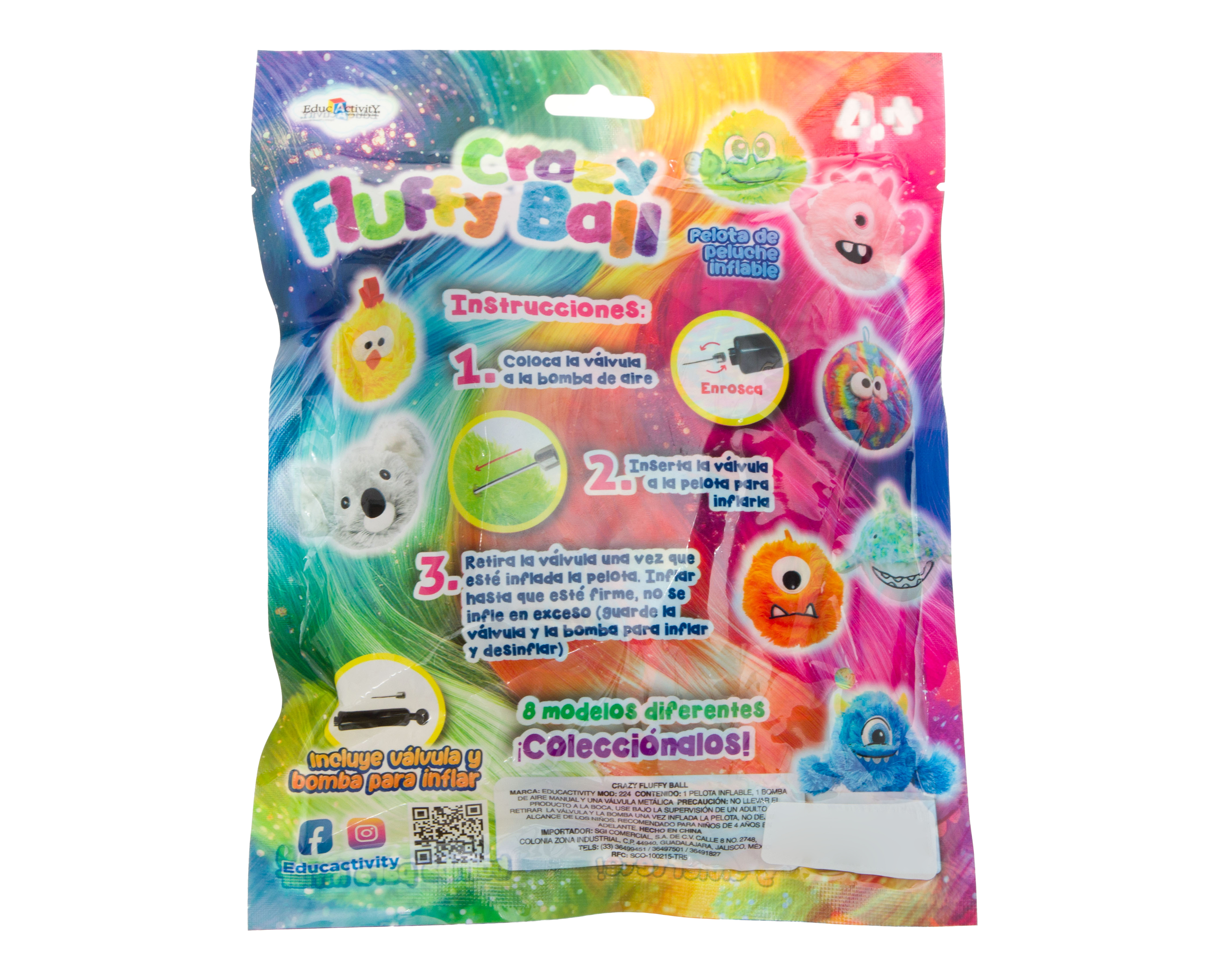 Foto 3 pulgar | Foto 2 | Pelota Inflable Educativity Crazy Fluffy Ball
