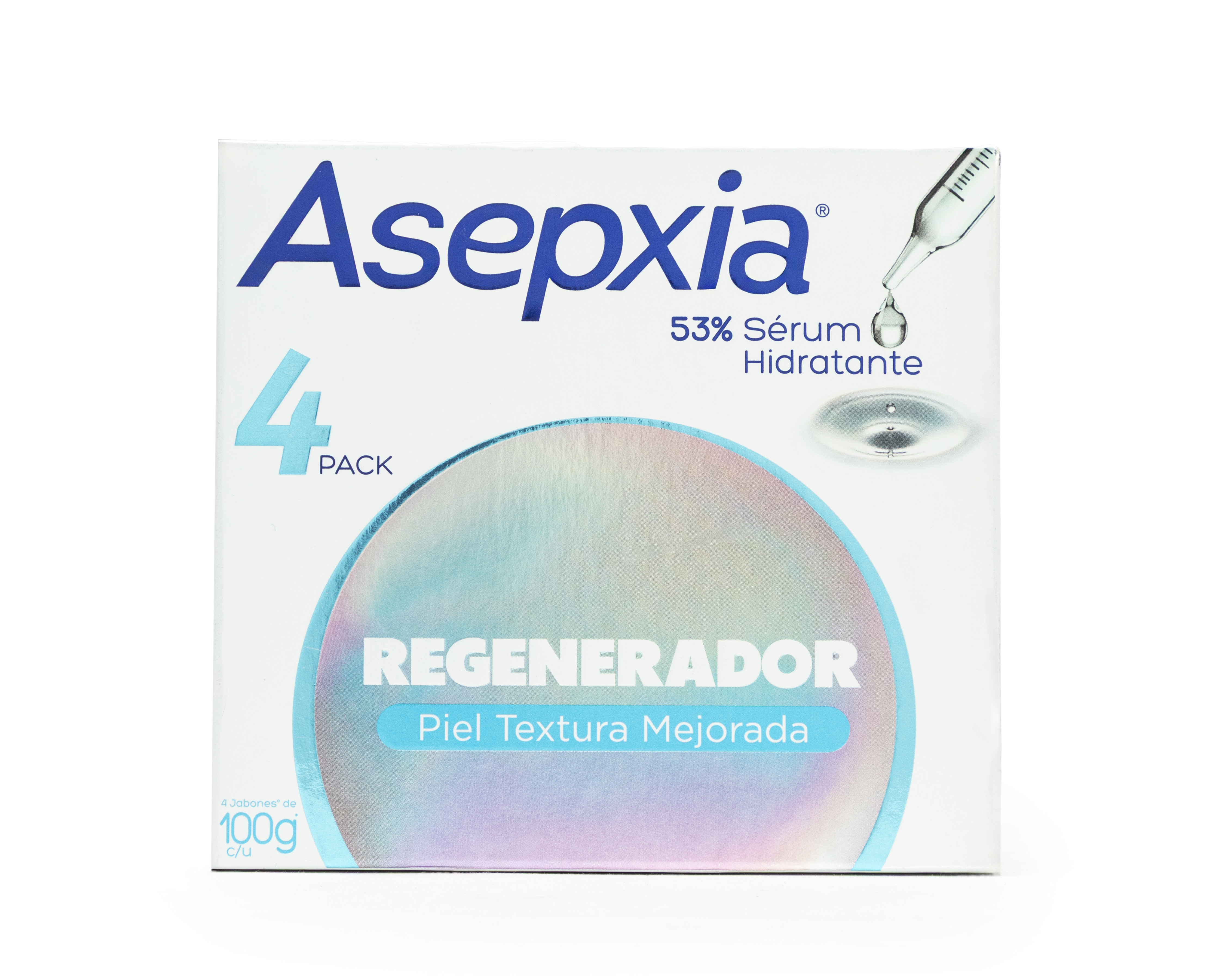 Foto 2 pulgar | Foto 1 | Jabón Piel Textura Mejorada Asepxia Regenerador 4 Piezas