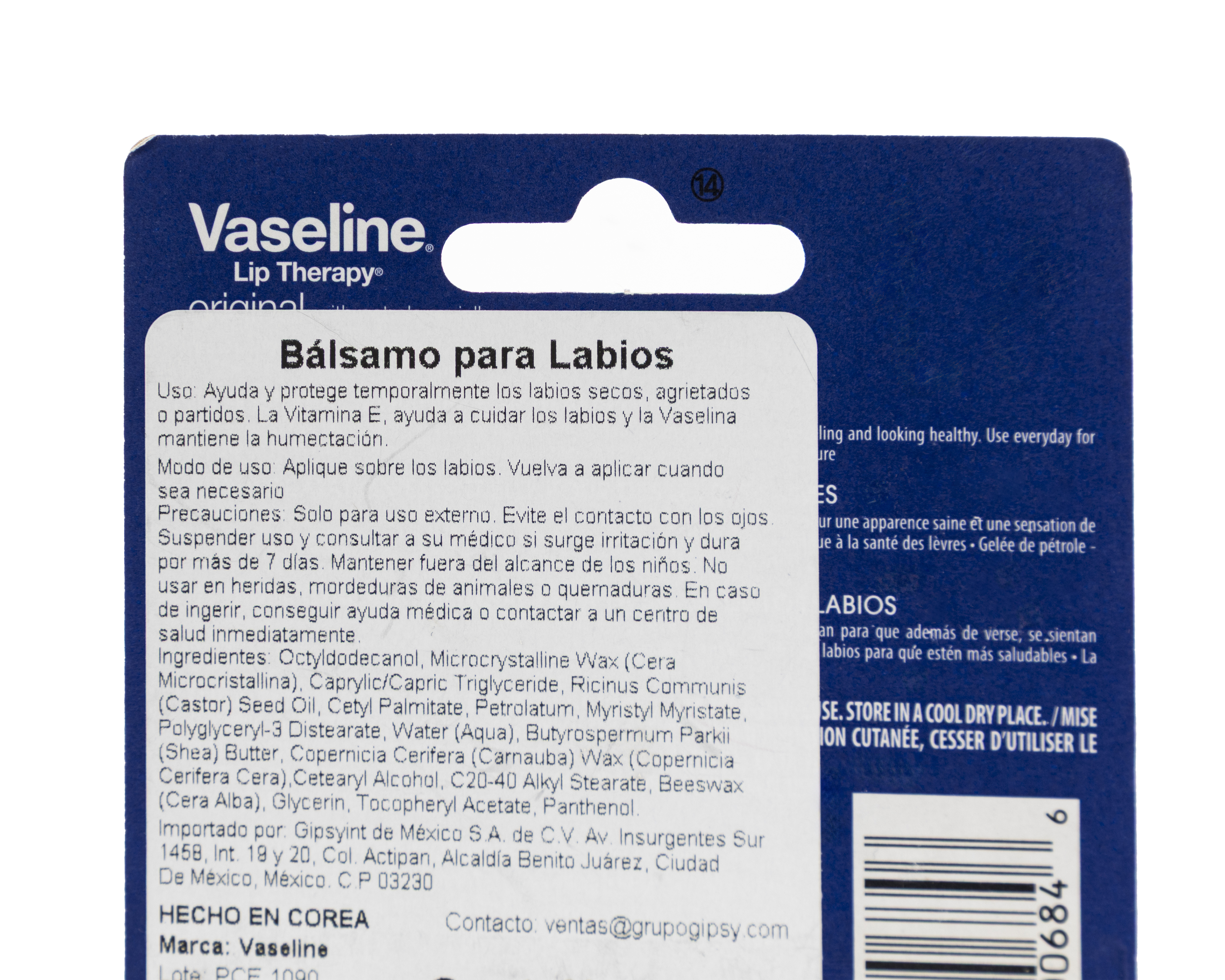 Foto 4 pulgar | Foto 3 | Bálsamo Labial Vaseline Original 4.8 g