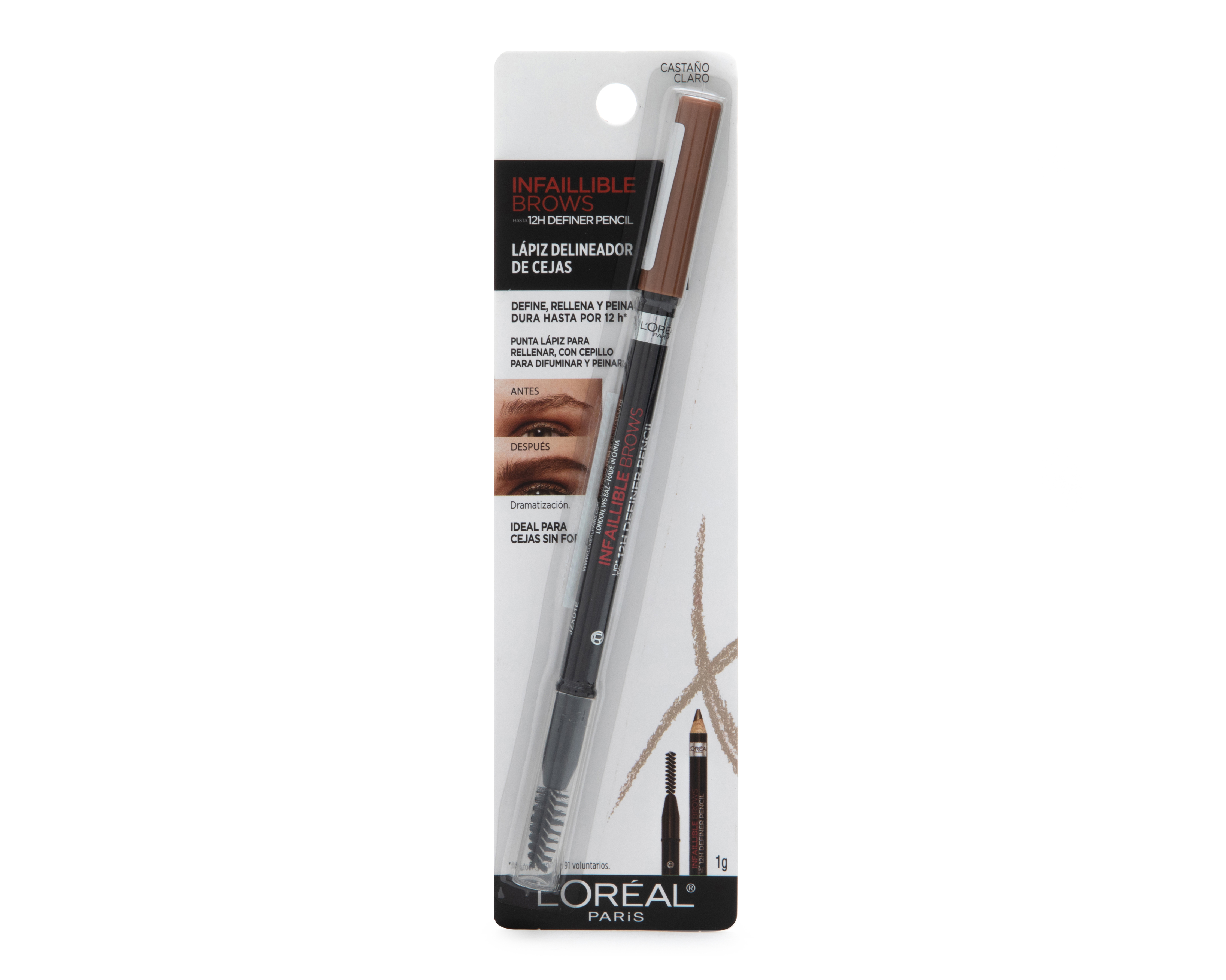 Foto 1 | Foto 1 | Delineador para Cejas L'Oréal Infaillible Brows Castaño Claro 1 g