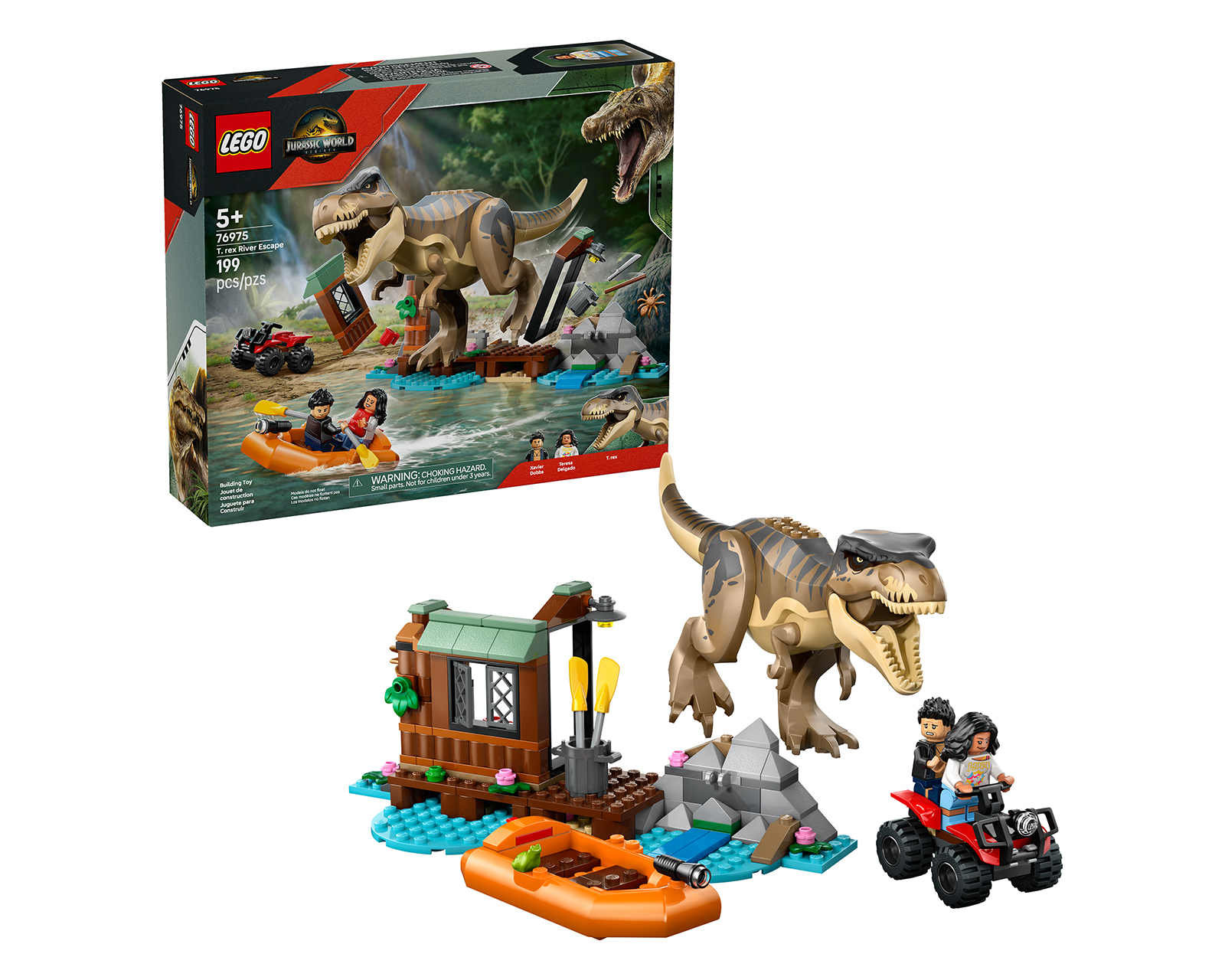Foto 2 pulgar | Foto 1 | LEGO Jurassic World: Huida por el Río y T. Rex a la Caza