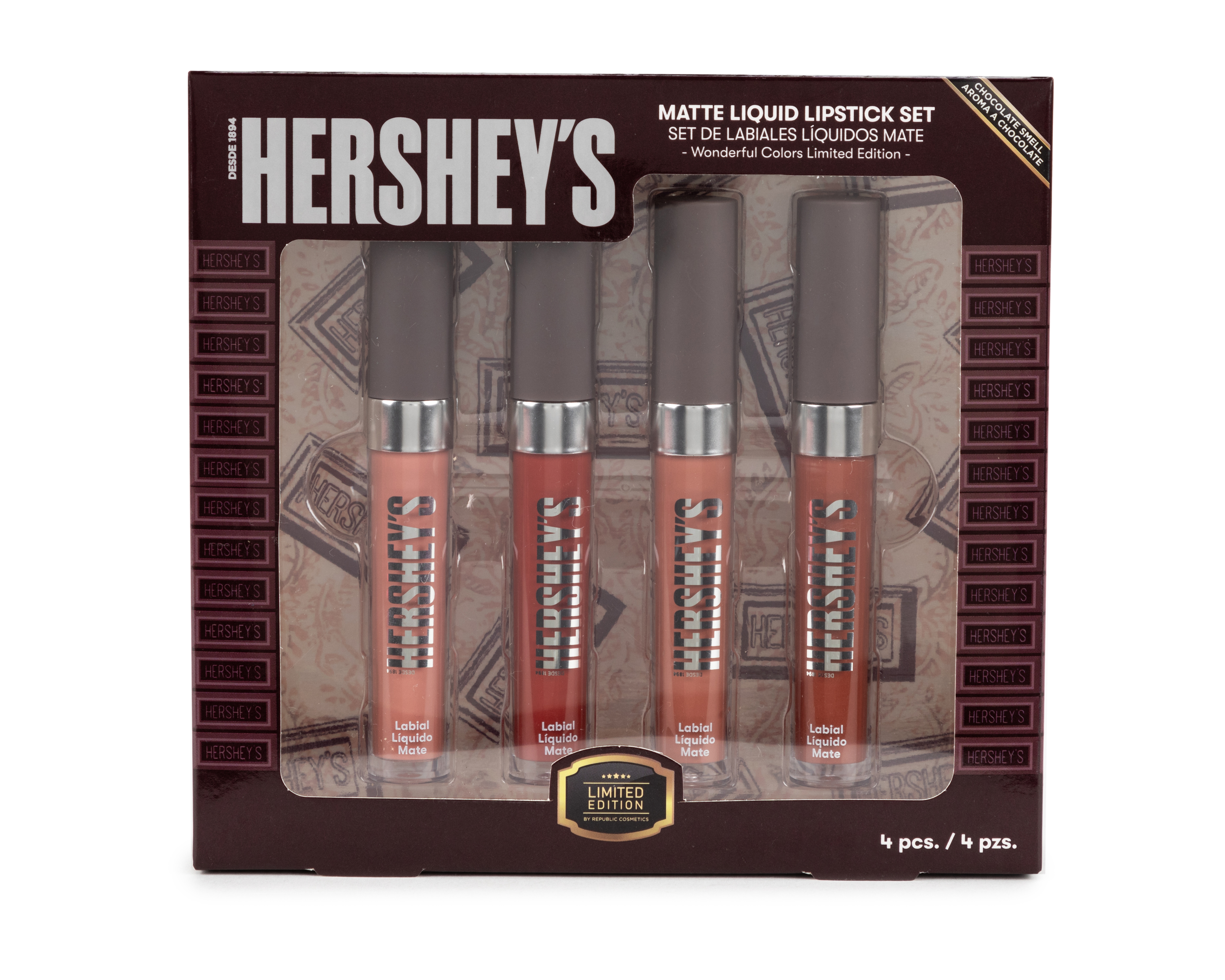 Labial Republic Cosmetic Hershey's Wonderful Colors 4 Piezas