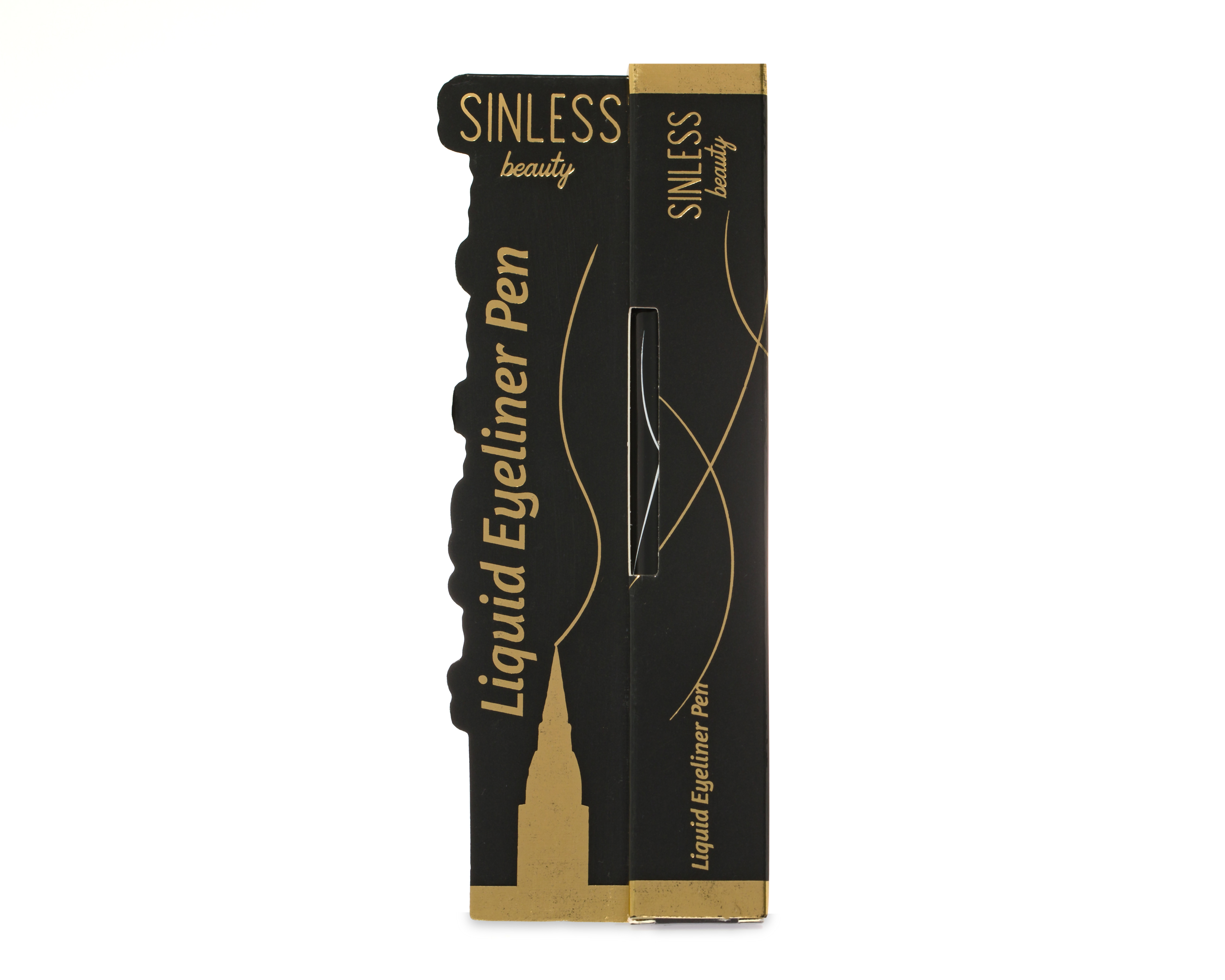 Foto 2 pulgar | Foto 1 | Delineador para Ojos Sinless Beauty Negro 1 ml