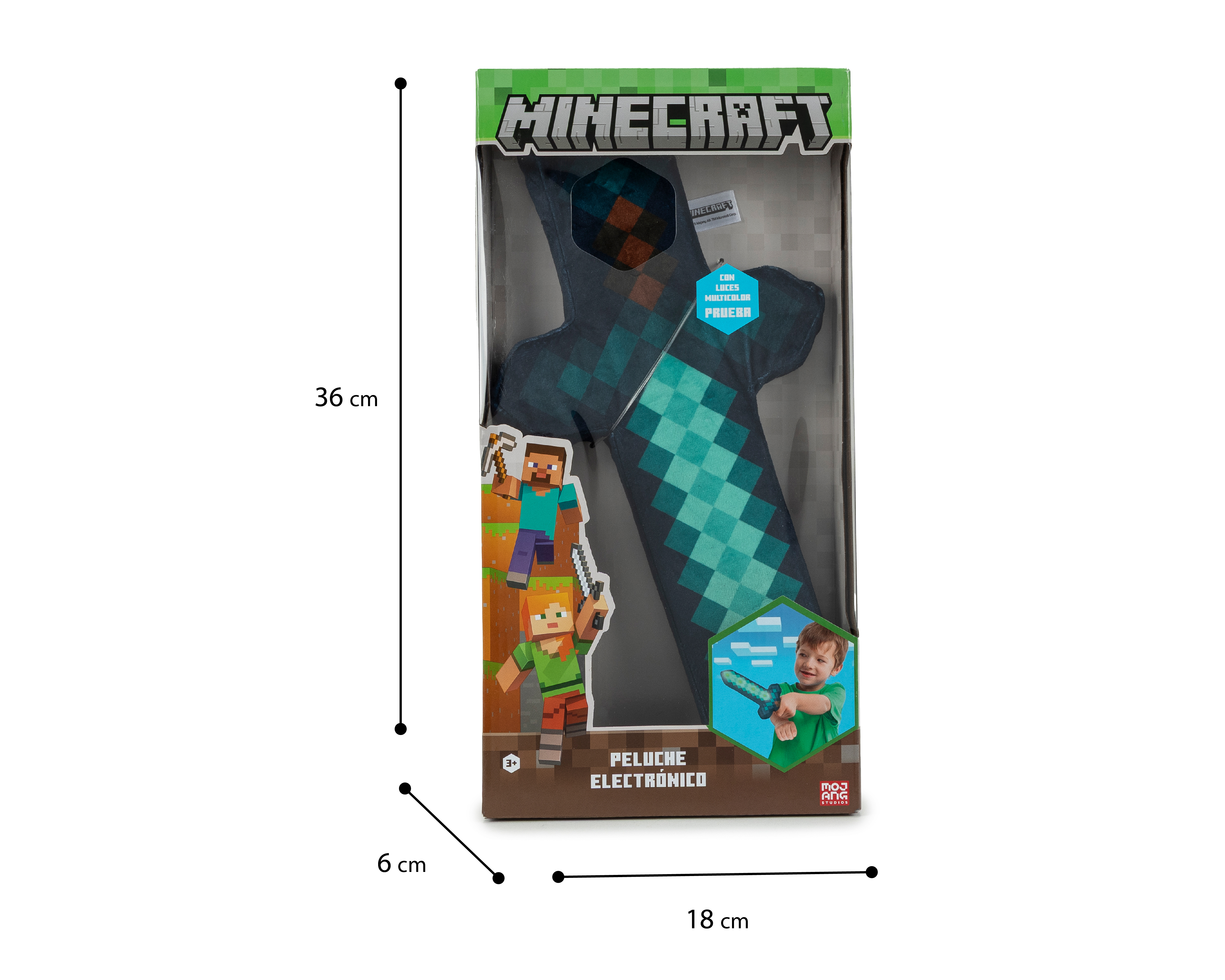 Foto 8 pulgar | Foto 7 | Espada de Peluche Minecraft con Luces