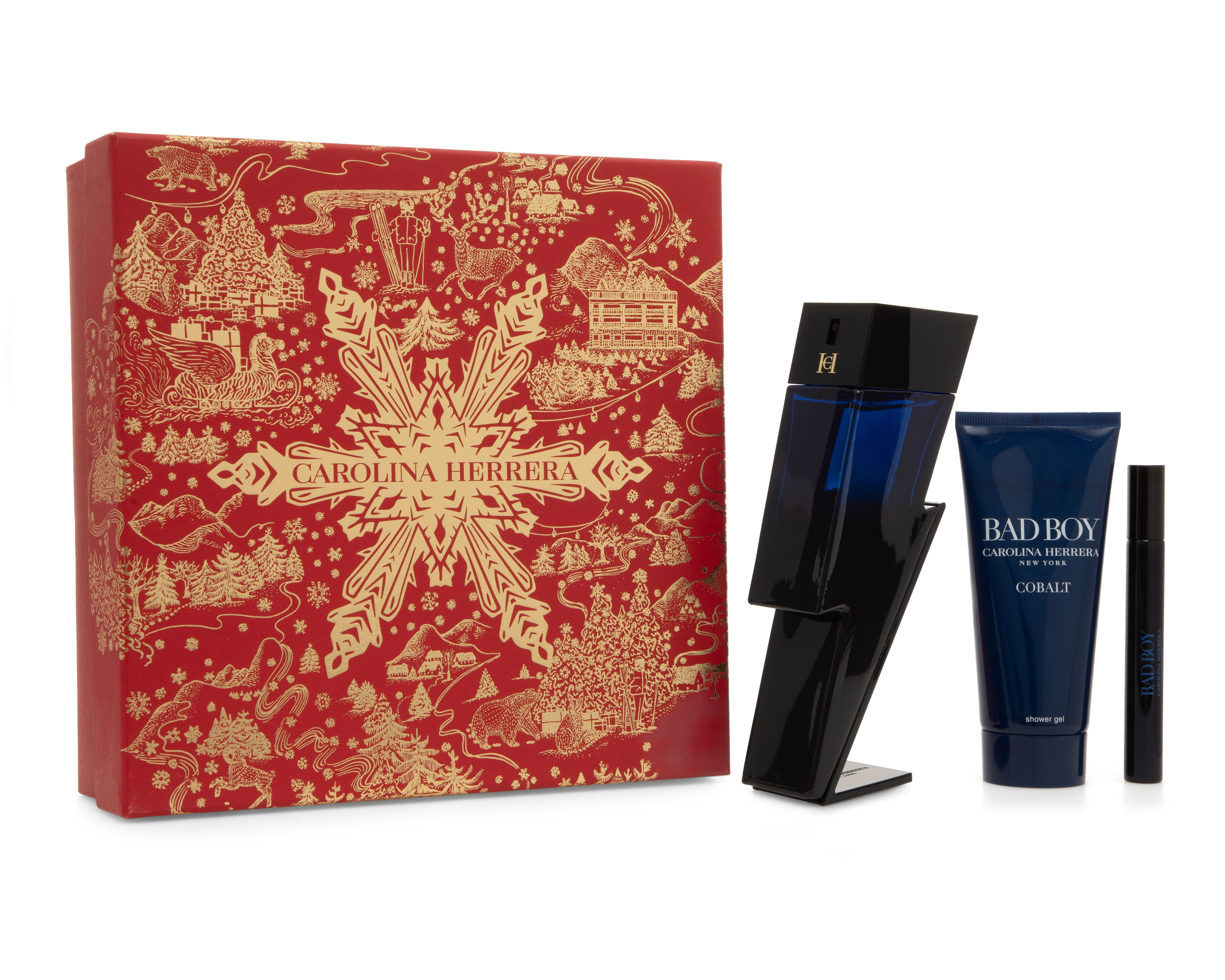 Estuche para Hombre Carolina Herrera Bad Boy Cobalt Elíxir 3 Piezas