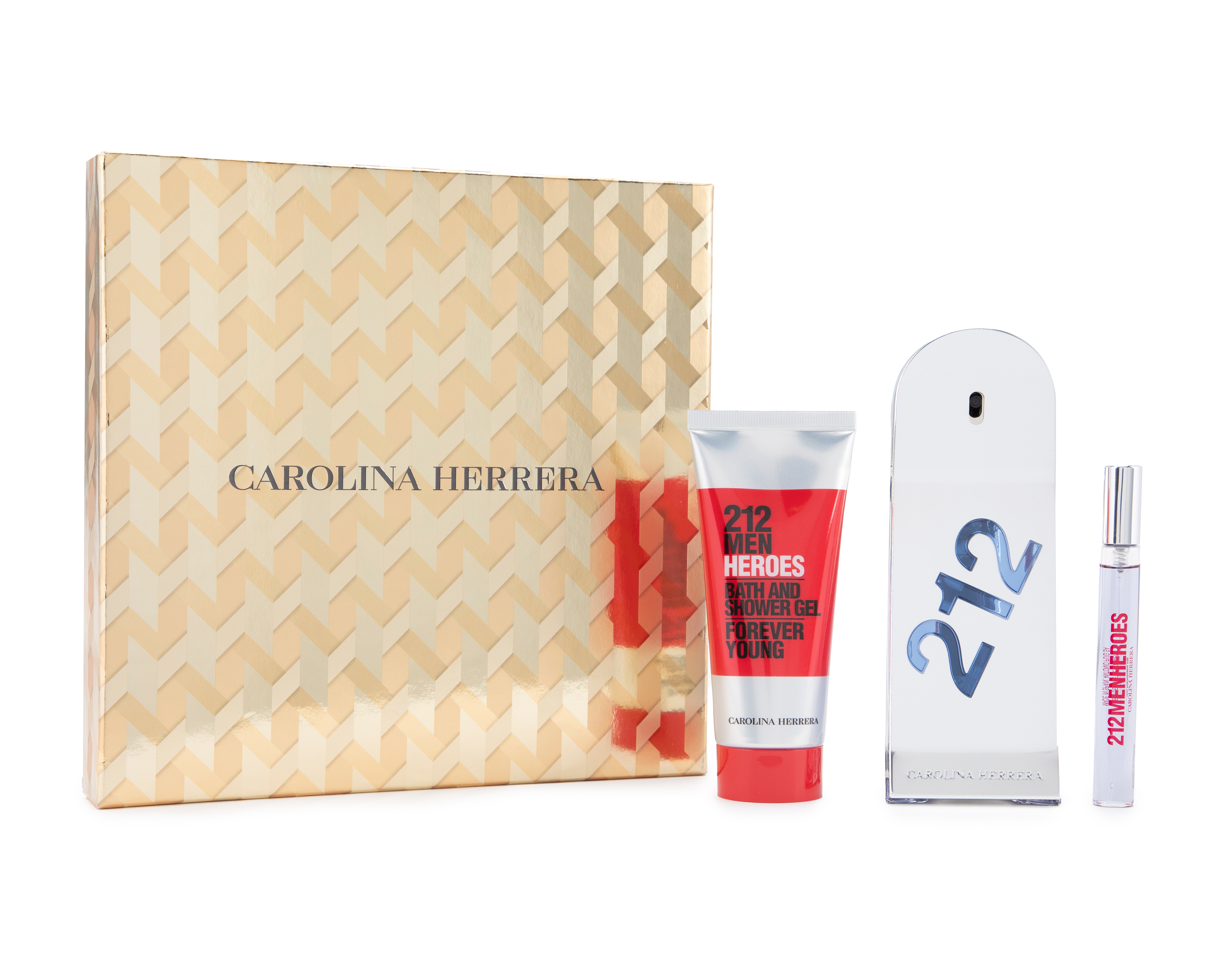 Estuche para Hombre Carolina Herrera 212 Heroes 3 Piezas